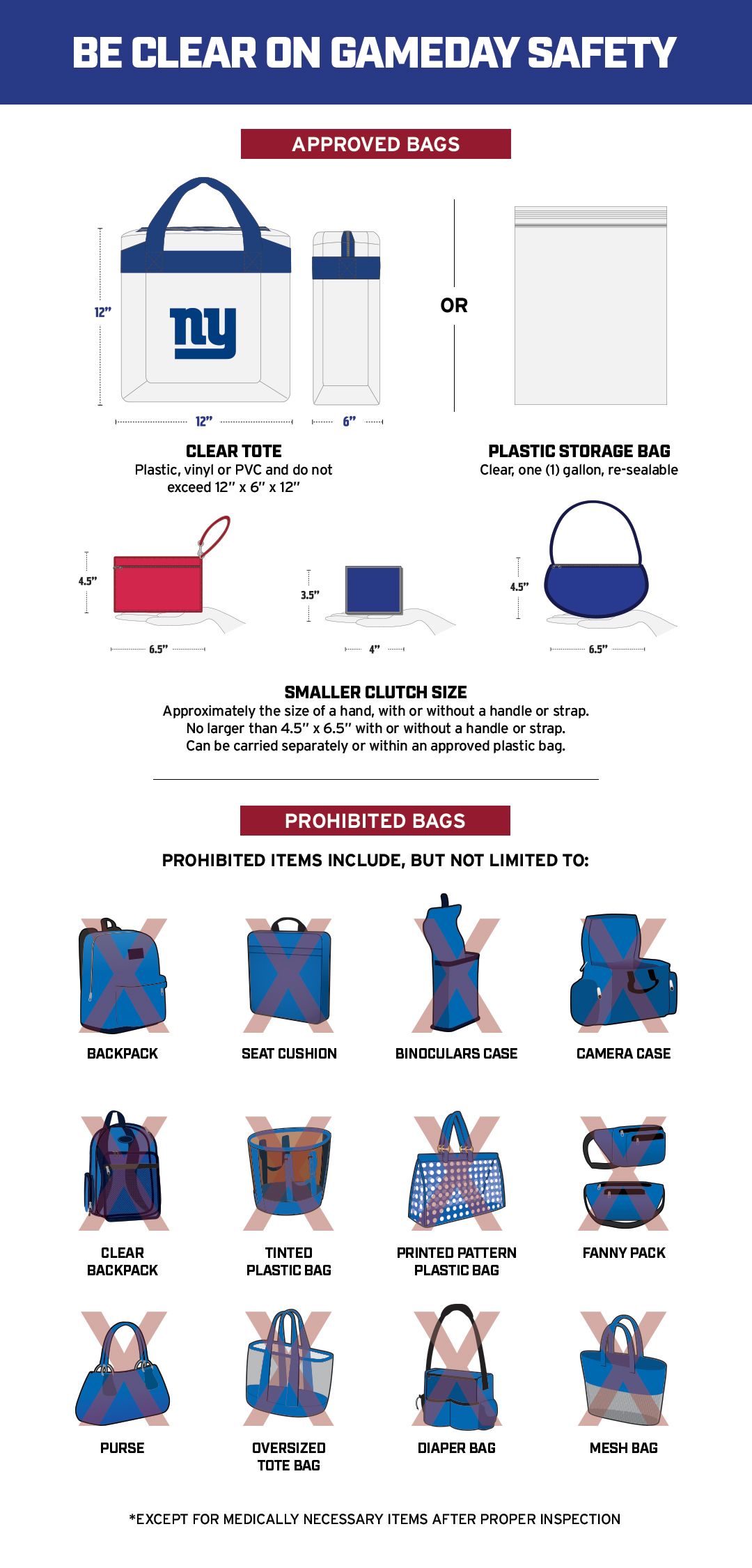 NFL bag policy.  Nfl bag, Stadium bag, Football bag