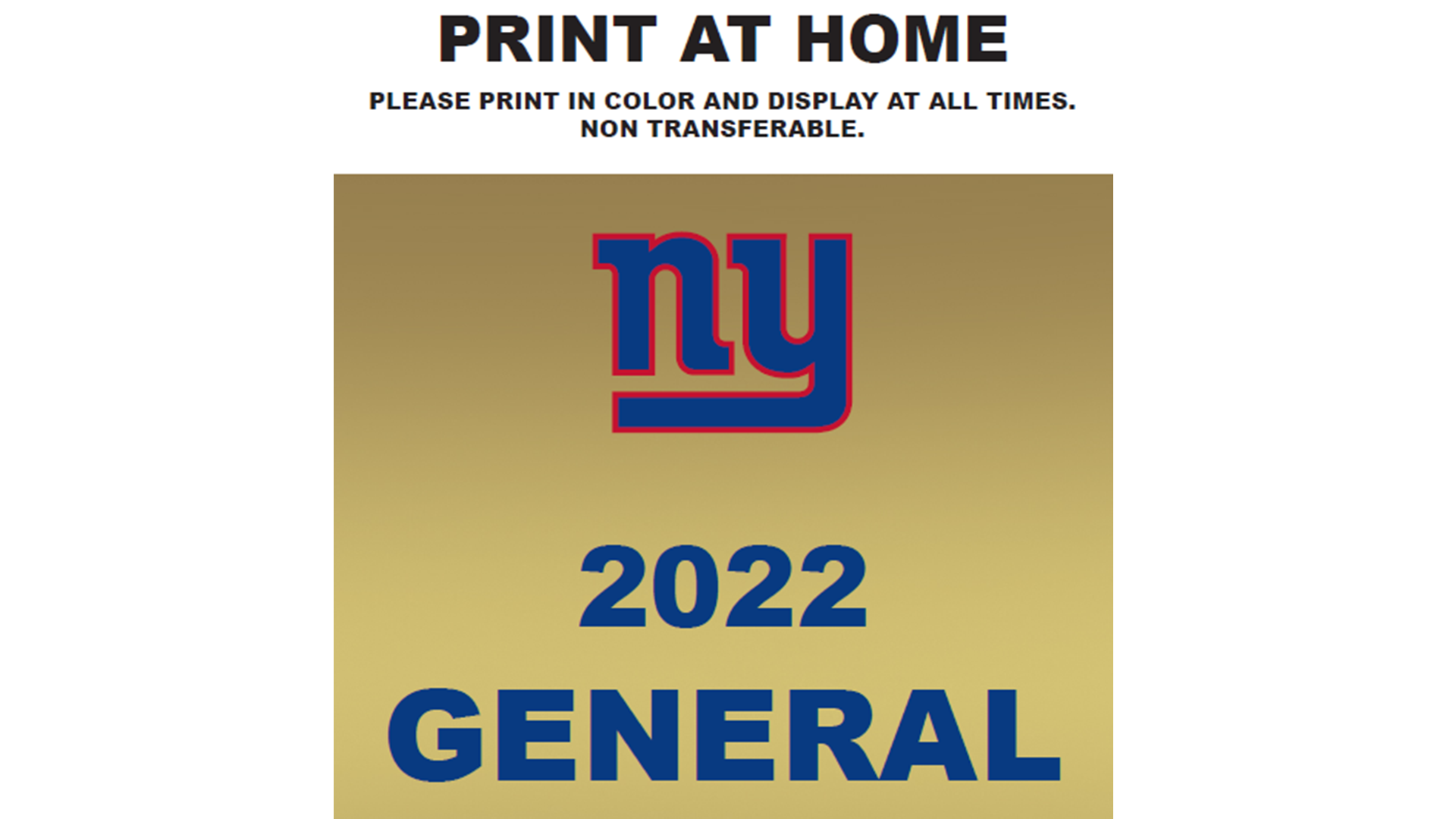 New York Giants Football Tickets for sale