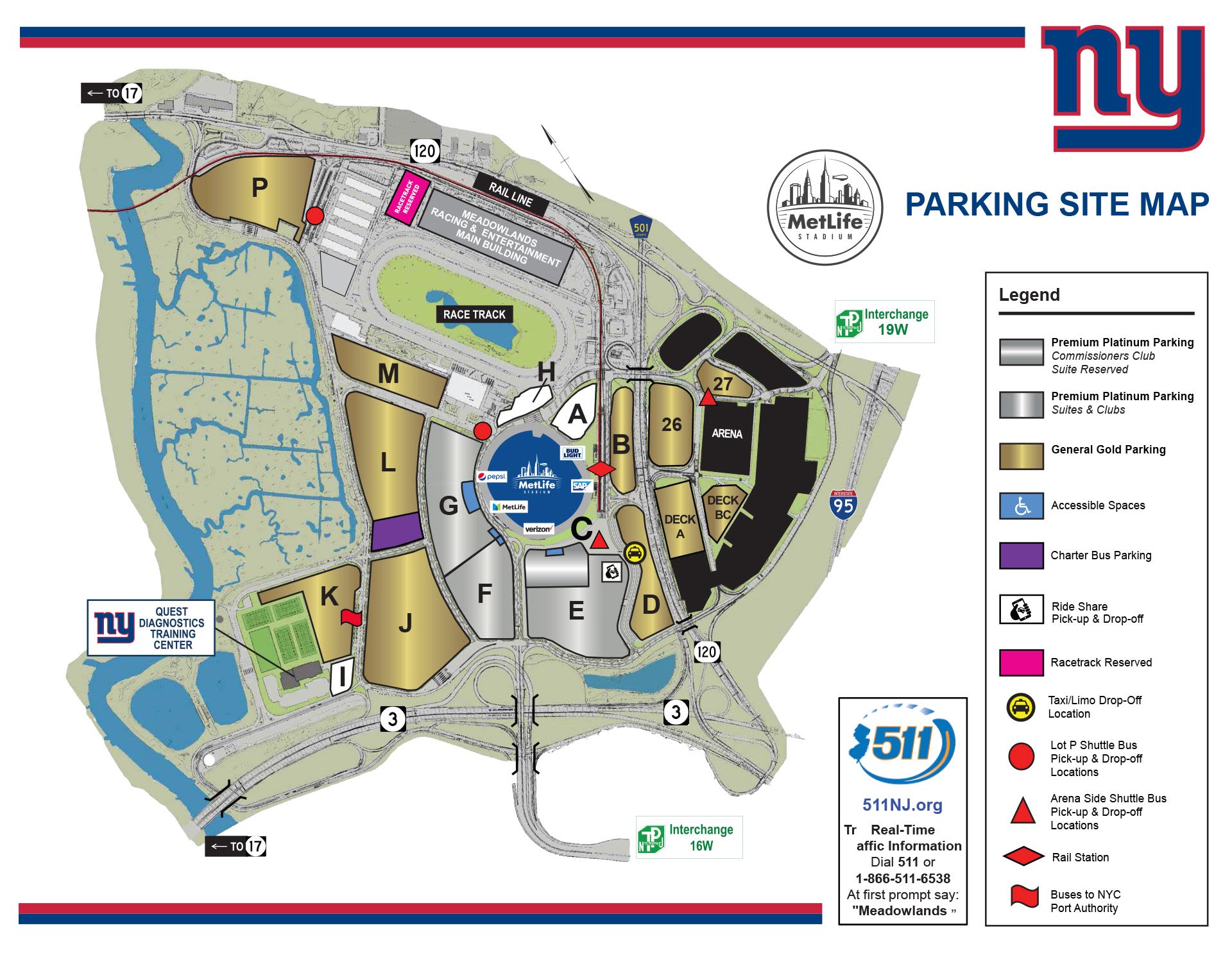 Nfl Aparcamiento Information Metlife Stadium