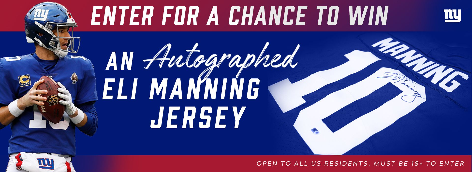 Eli Manning Autographed and Framed New York Giants Jersey