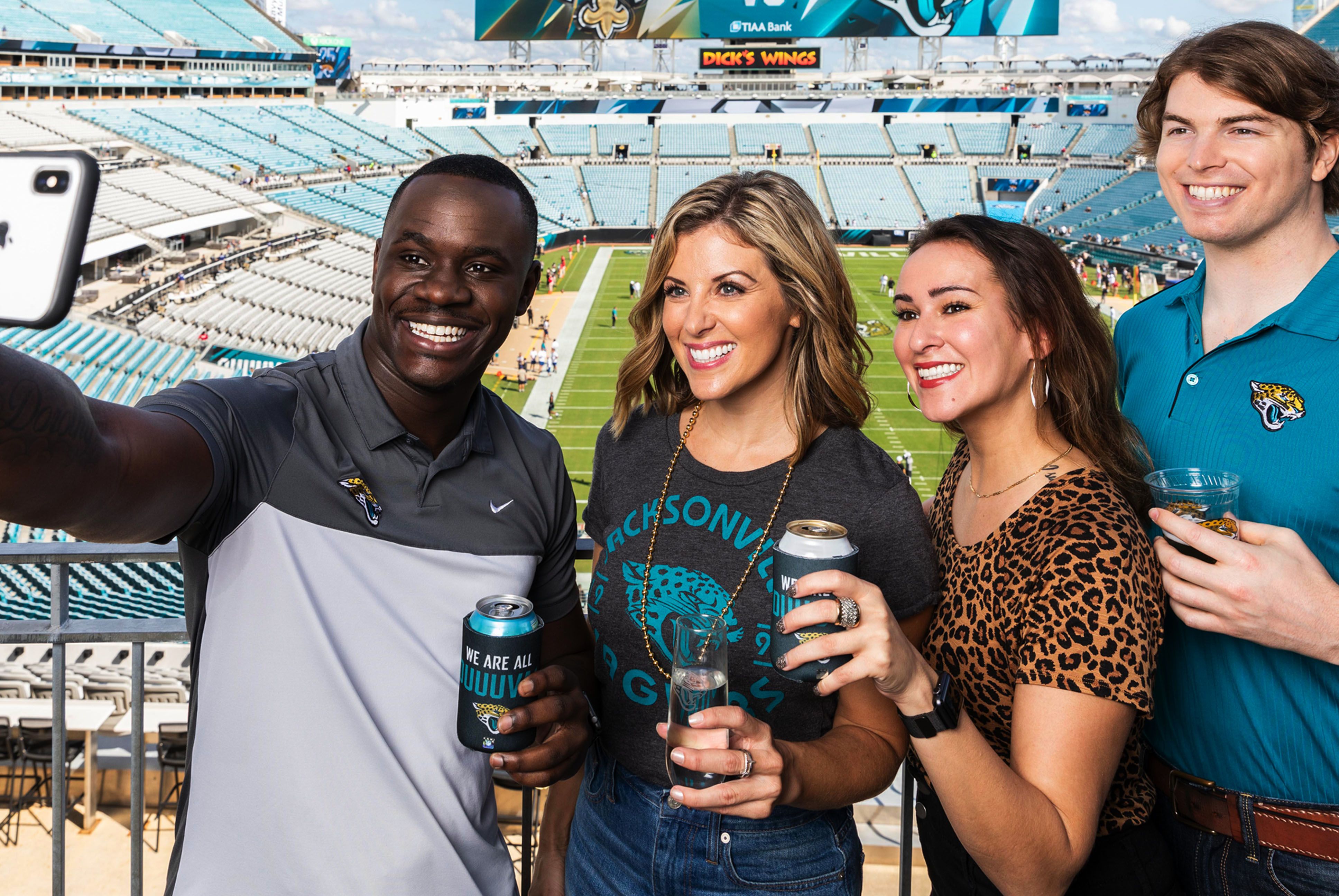 Looks like a good way to watch a game of football. Jacksonville Jaguars pool  cabanas.