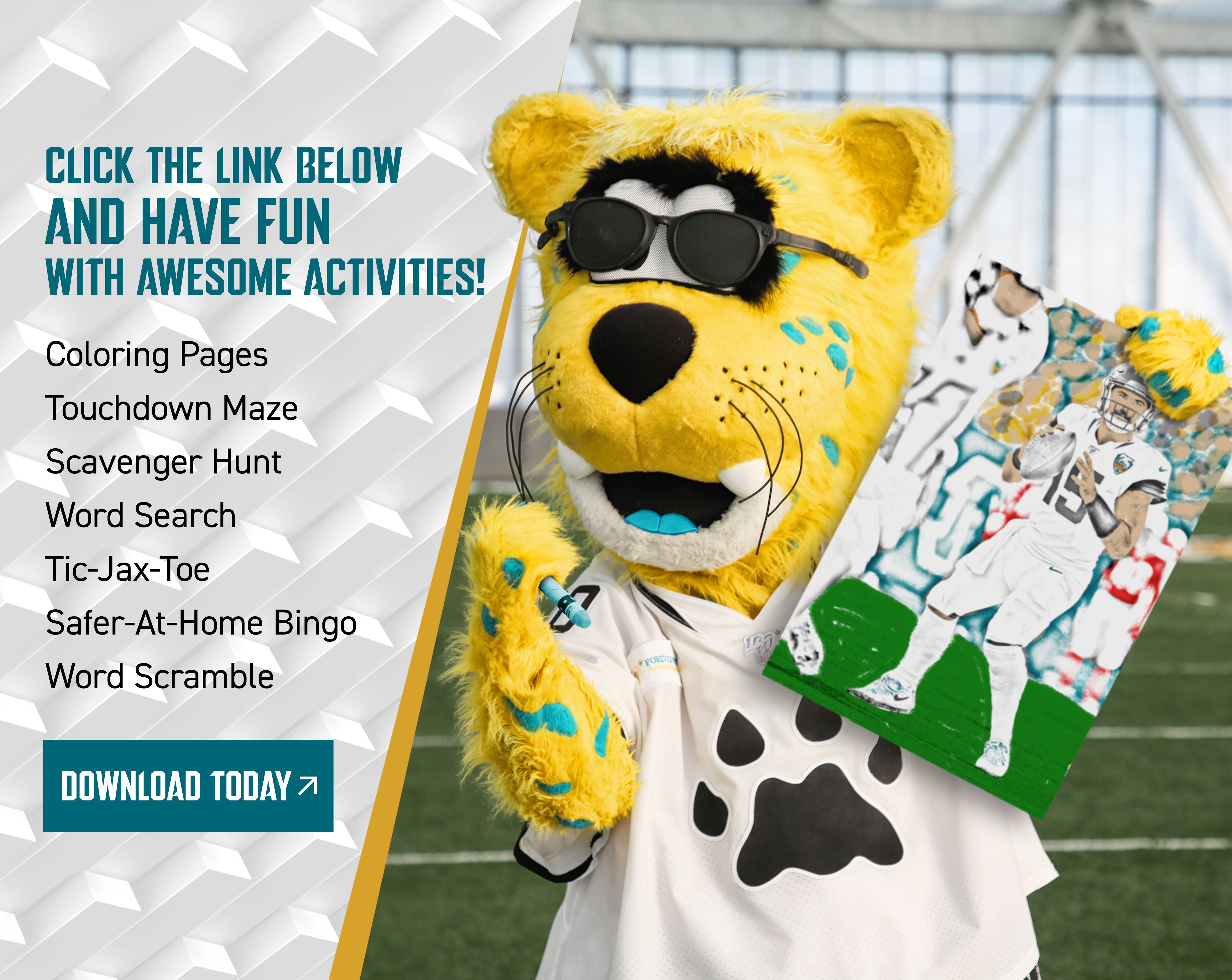 Jaxson DeVille, Jacksonville Jaguars Mascot Challenges Blue