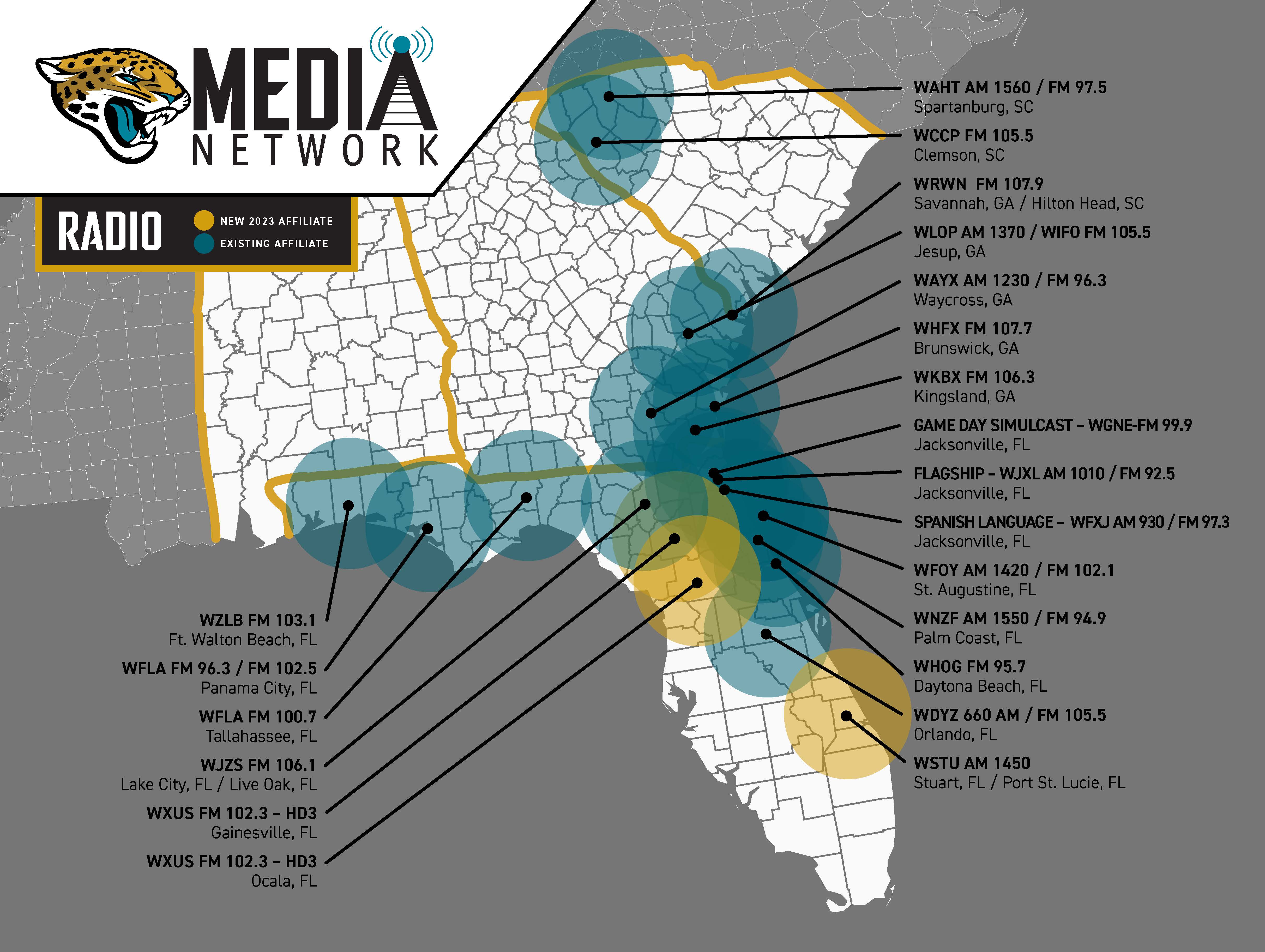 Jaguars Radio Affiliates  Jacksonville Jaguars 