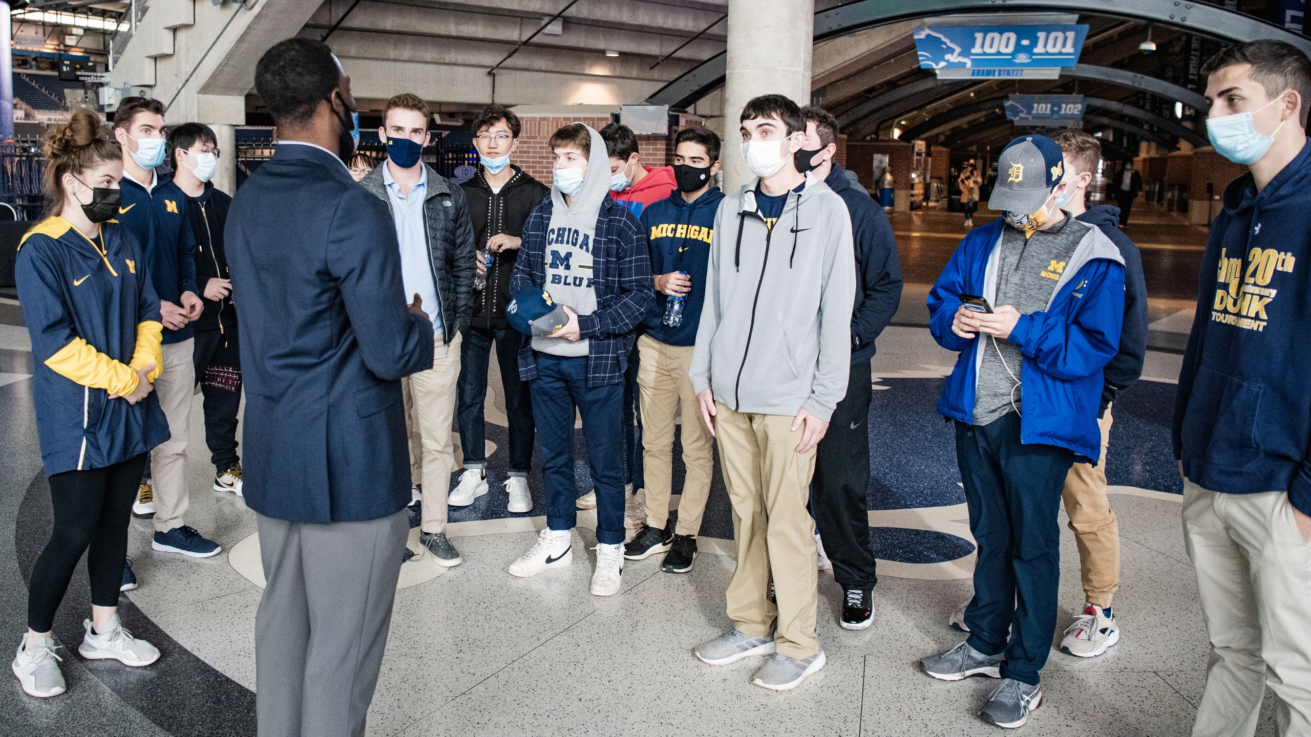 University Of Michigan Career In Sports Day at Ford Field on Friday, October 22, 20121. (Mike Ferdinande/Detroit Lions}