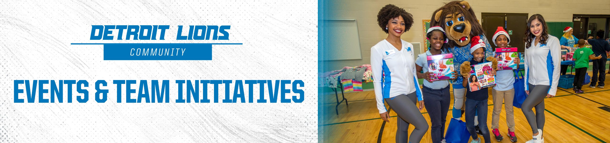 Detroit Lions Events and Team Initiatives Header