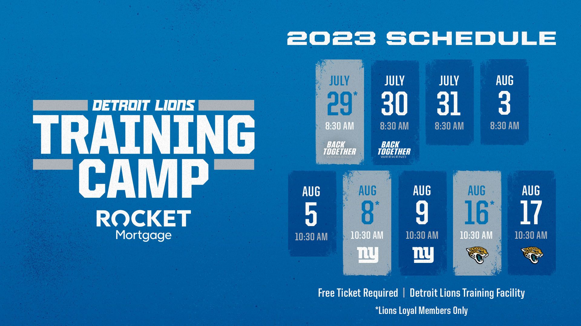 Detroit Lions Training Camp Schedule 2023