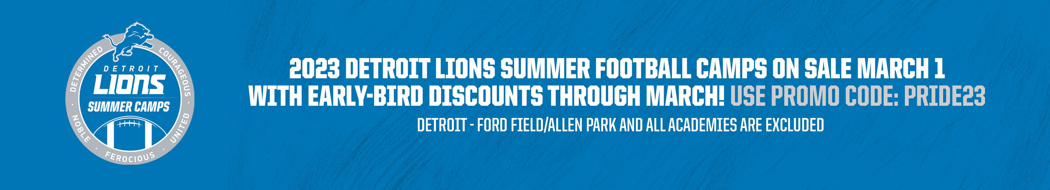 Lions Summer Camp is - Detroit Lions Youth Football