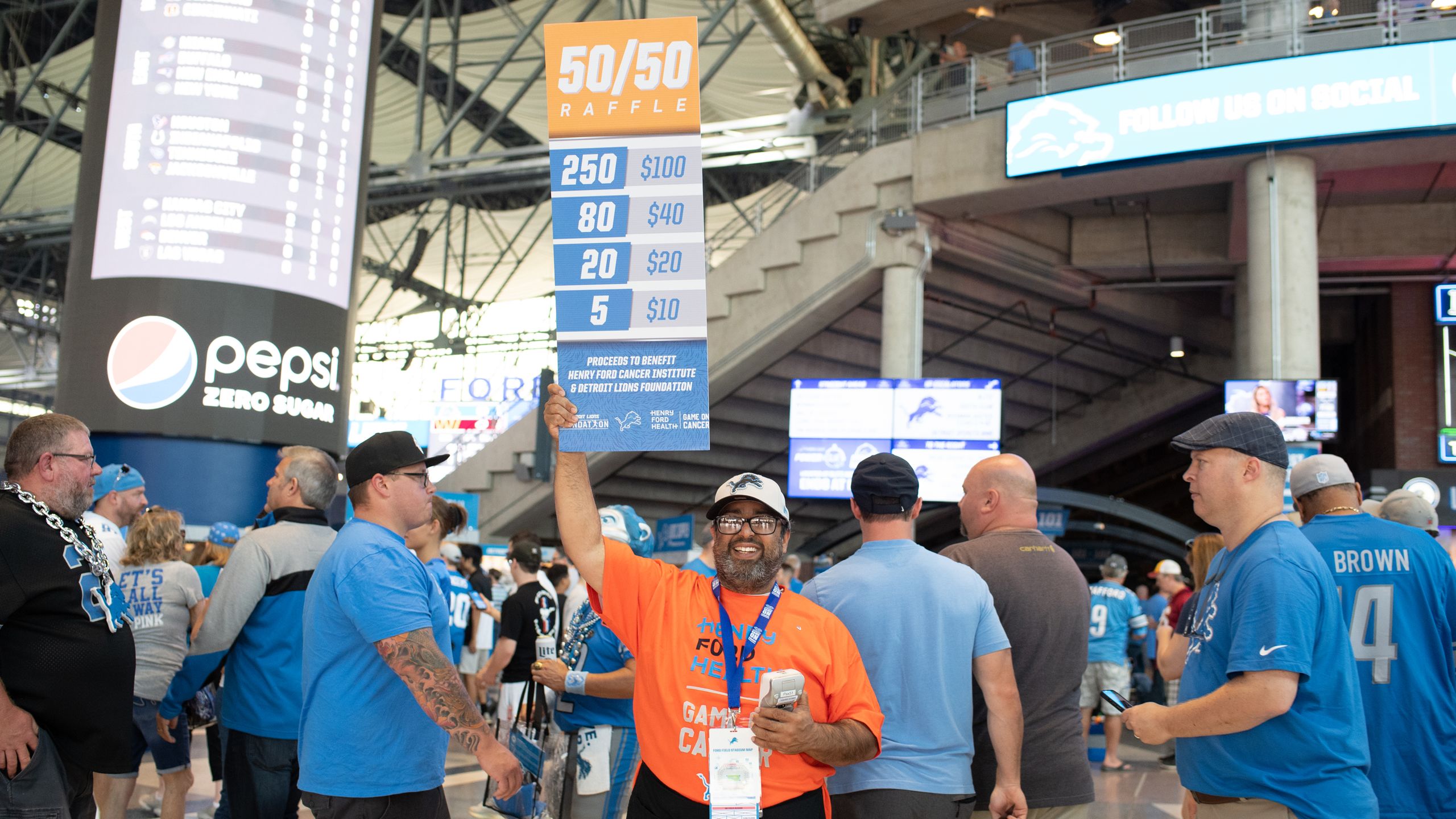 Detroit Lions Gameday - 50-50 Raffle