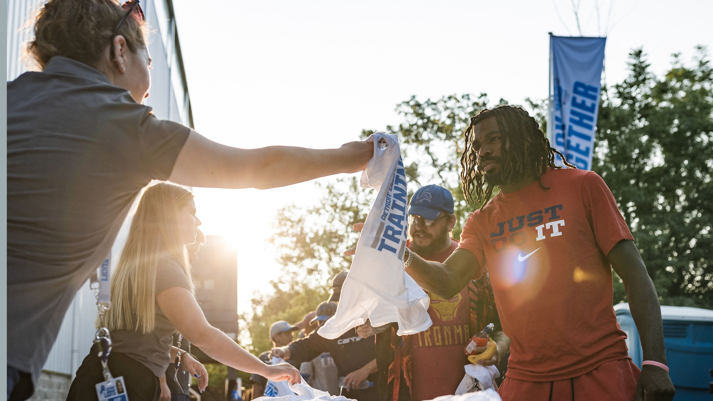 Detroit Tigers Stop By Lions Training Camp