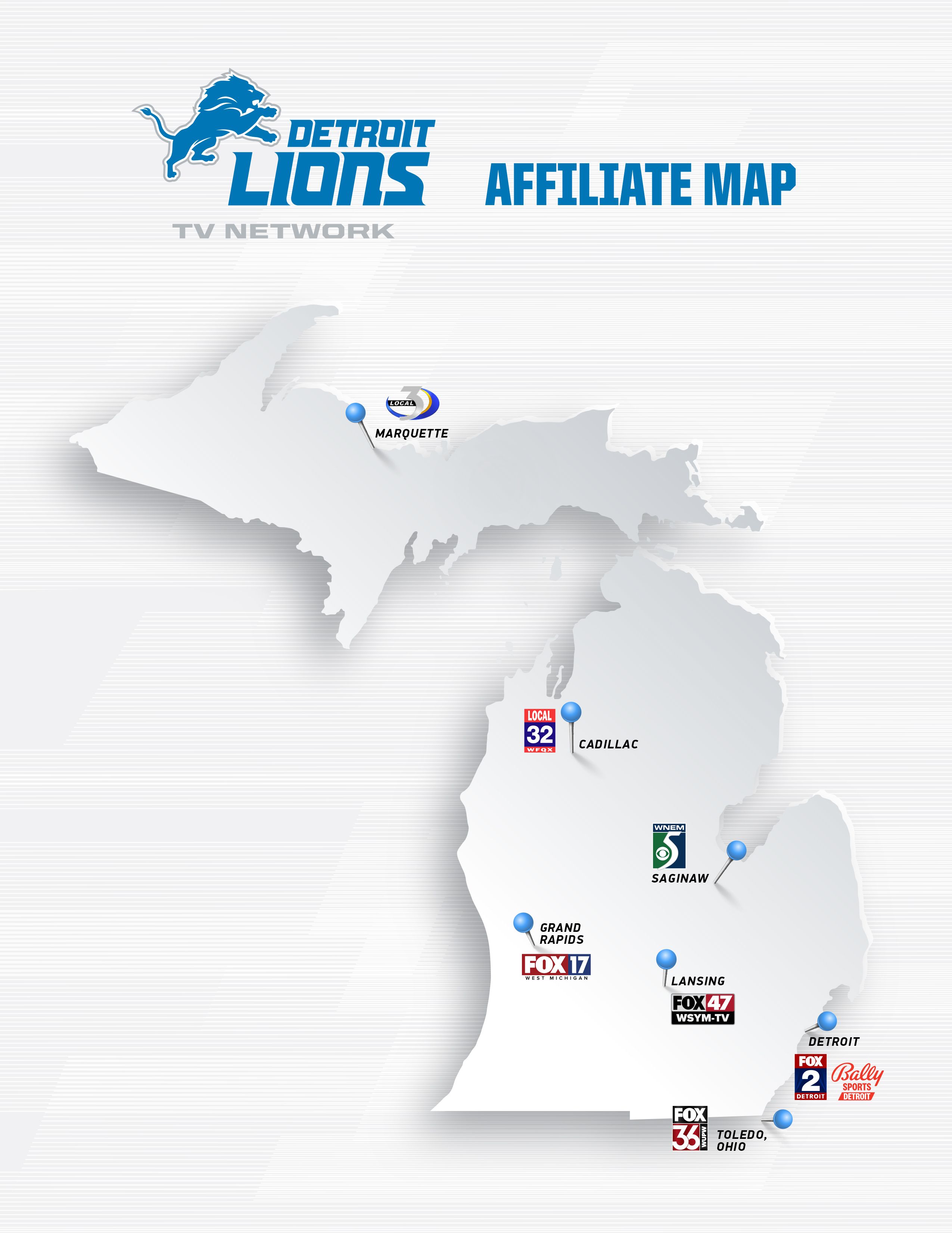 NFL Week 11 TV distribution map: Lions vs. Giants draw top FOX broadcast  team - Pride Of Detroit