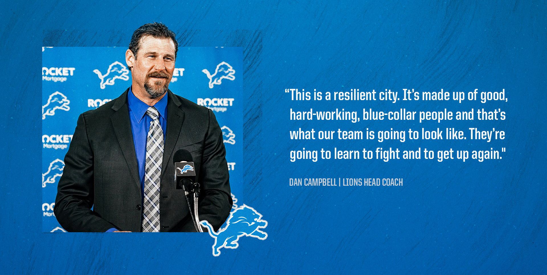 Detroit Lions' Dan Campbell explains why he adopted 'grit' as motto