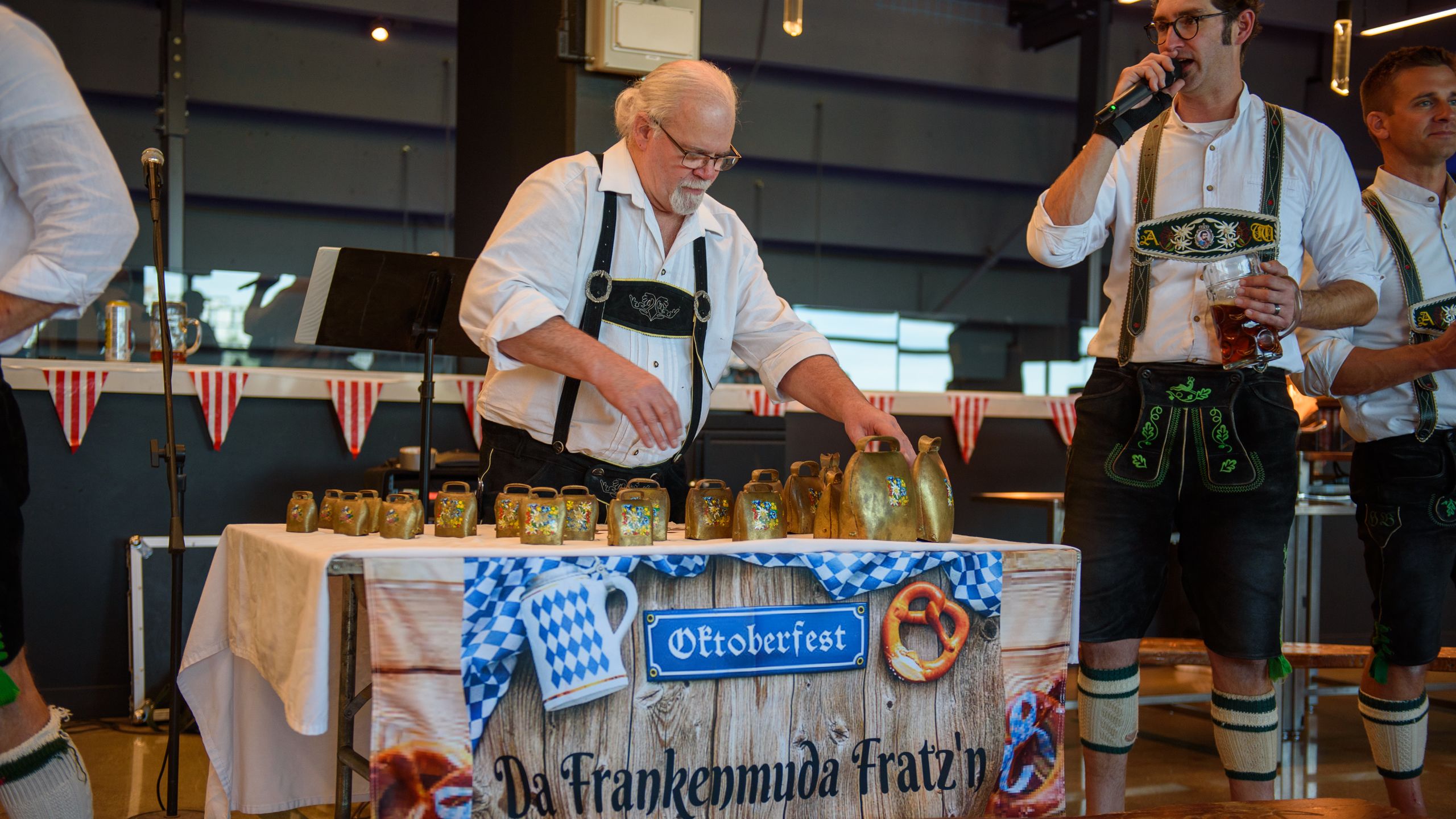 Fans enjoy the Oktoberfest festivities in the Gridiron Club during a NFL football game against the Baltimore Ravens on Sunday, September 26, 2021 in Detroit, MI. (Carl Jones II/Detroit Lions).