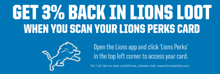 Detroit Lions Game Ticket Gift Voucher