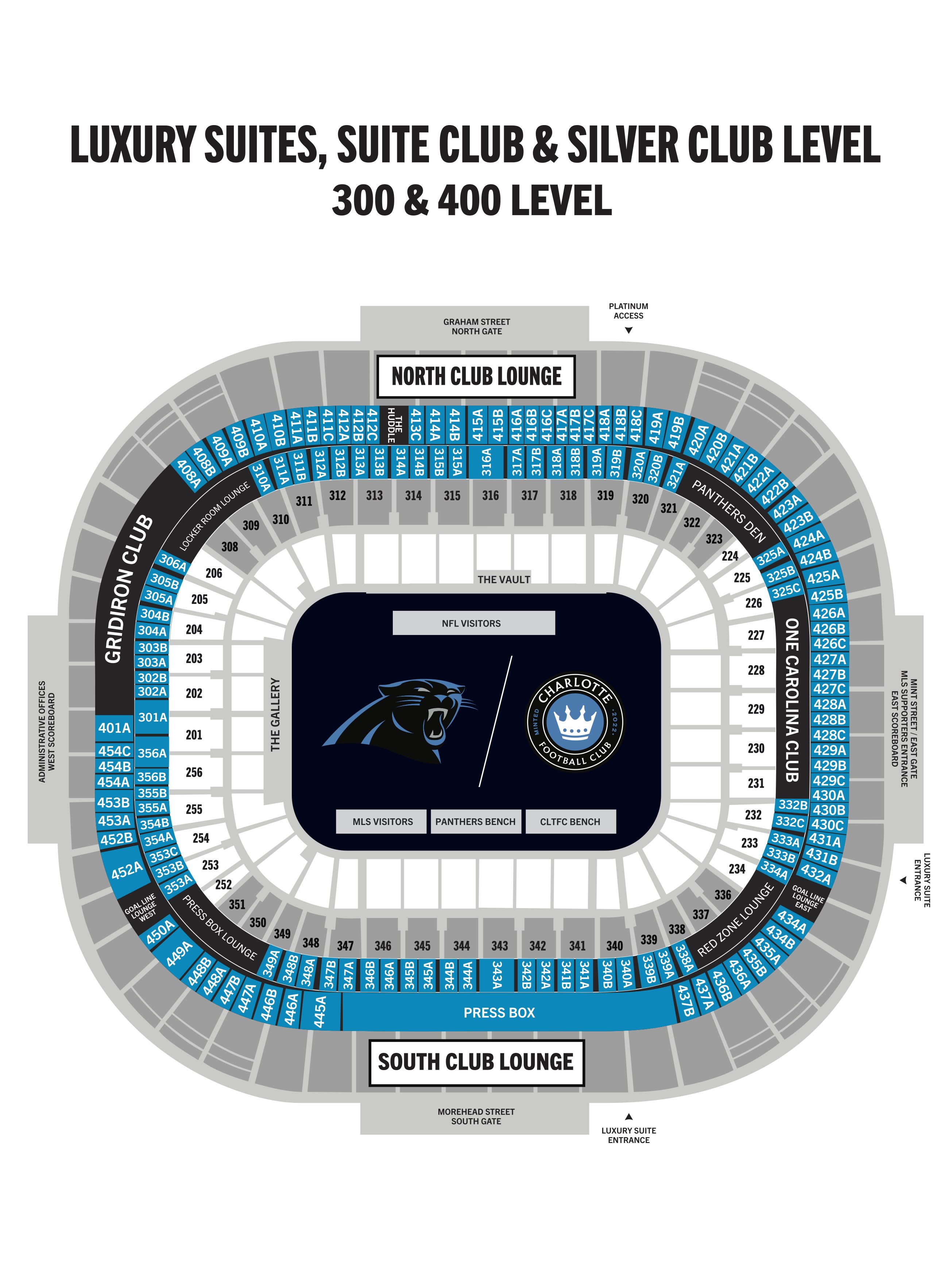 Stadium Diagram  Carolina Panthers 