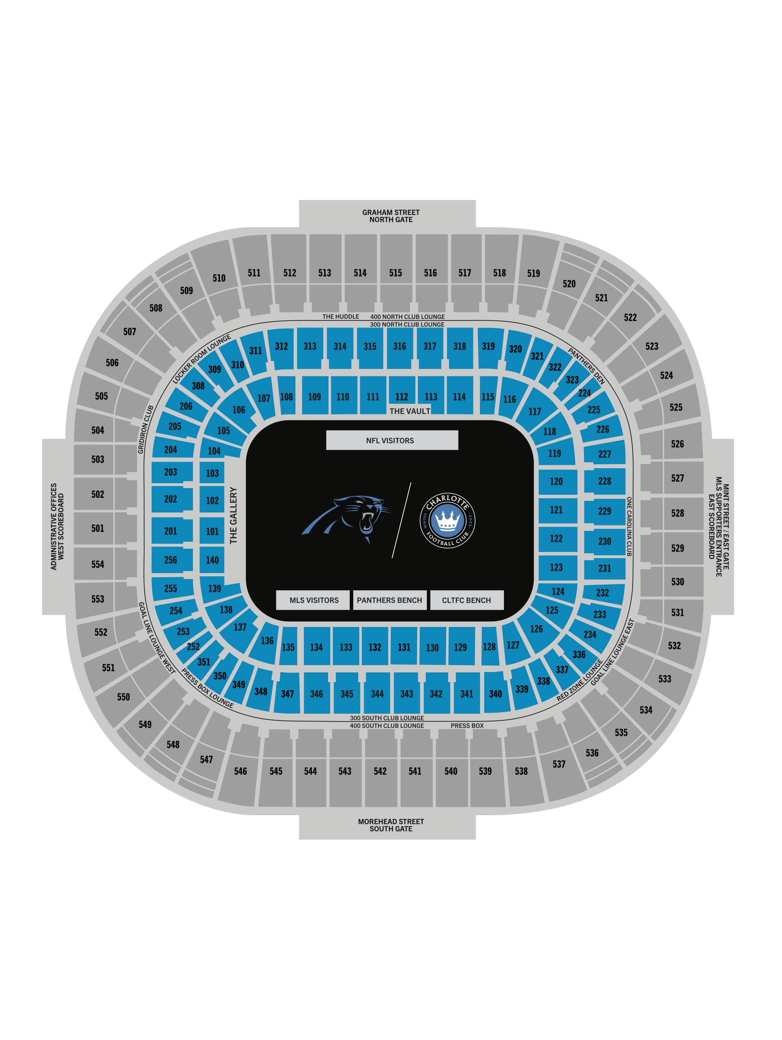 Stadium Diagram  Carolina Panthers 