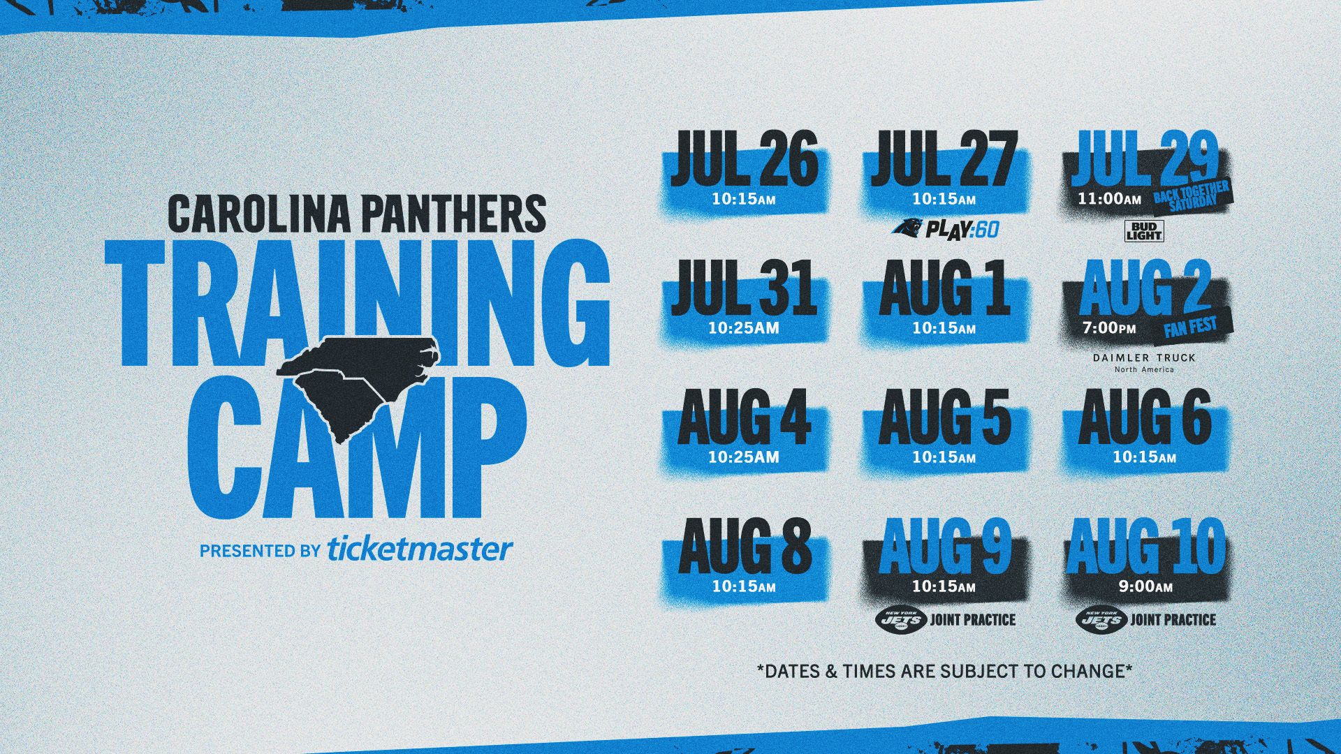 10 reasons why you need to come to Sunday's Training Camp Public Practice