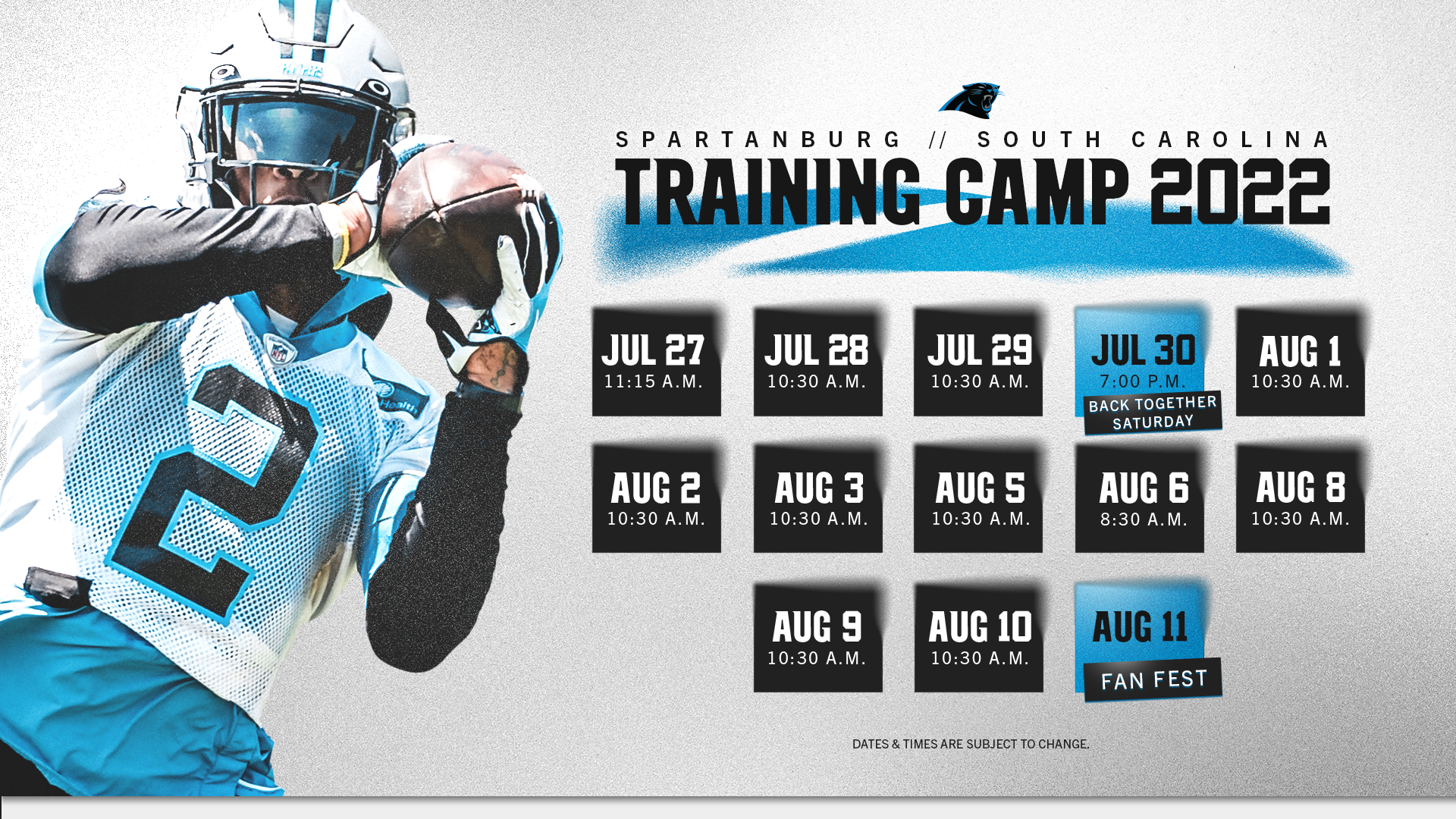 Carolina Panthers training camp returns to Wofford. What to know.