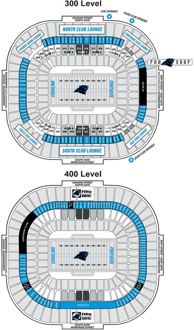 Stadium Diagram Carolina Panthers Panthers Com