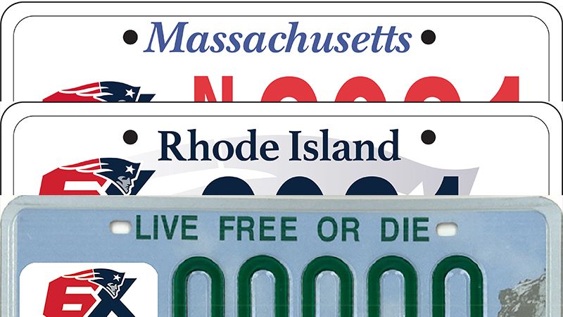 PATRIOTS LICENSE PLATES