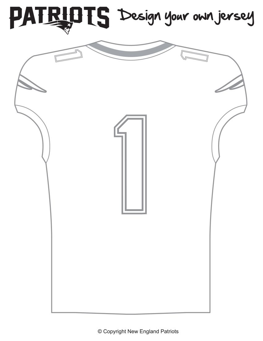 Printable Football Jersey Template