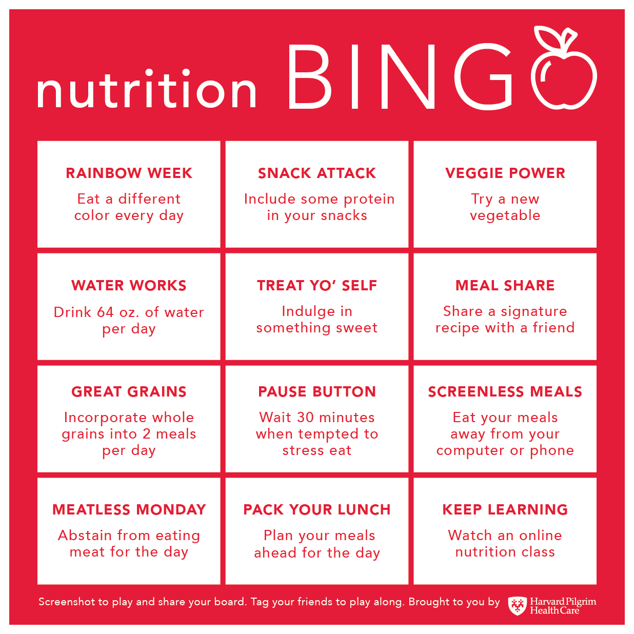 Nutrition Bingo