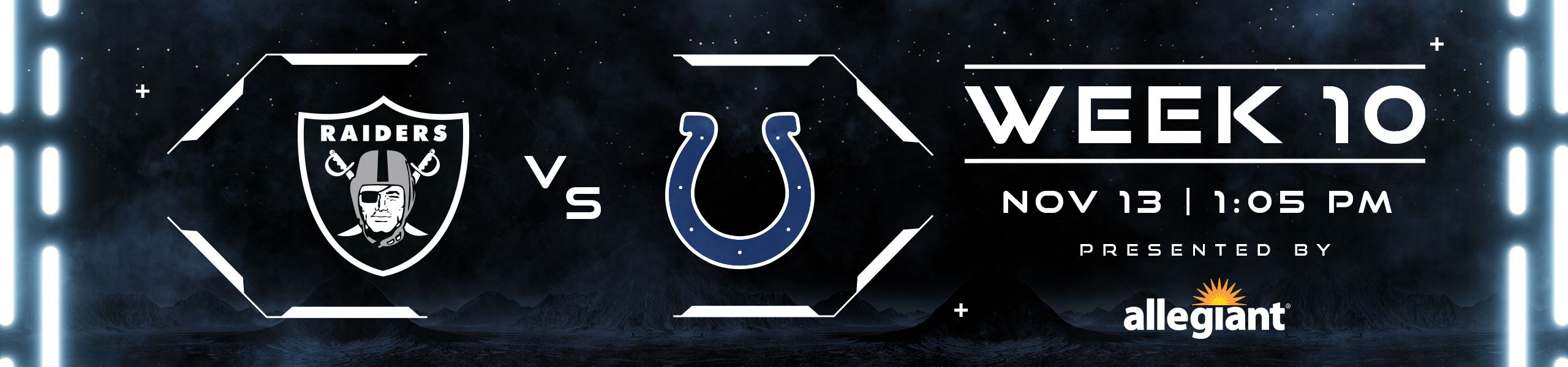 Week 10: Raiders vs. Colts 11/13 at 1:05pm