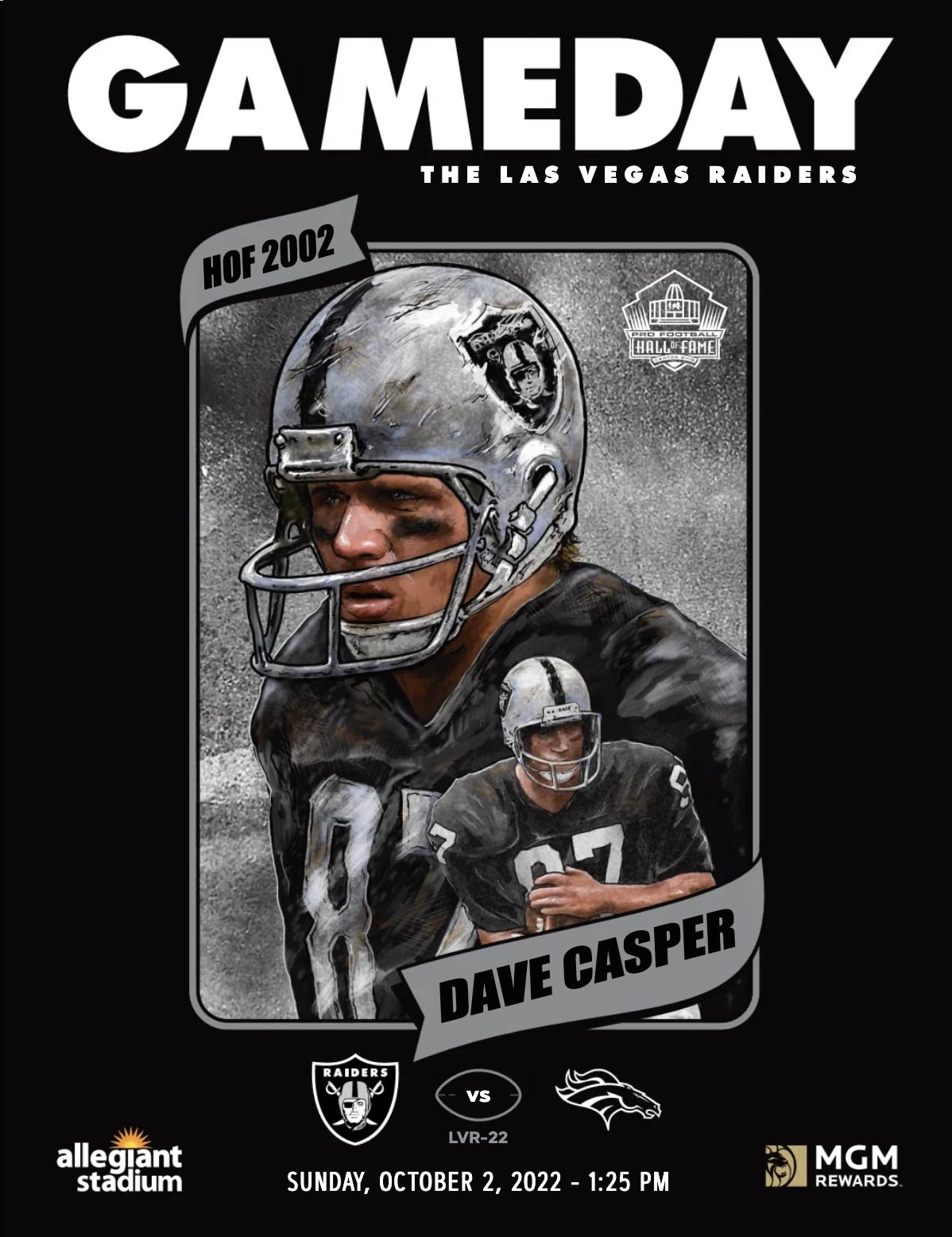 2022 Gameday Magazines, Las Vegas Raiders