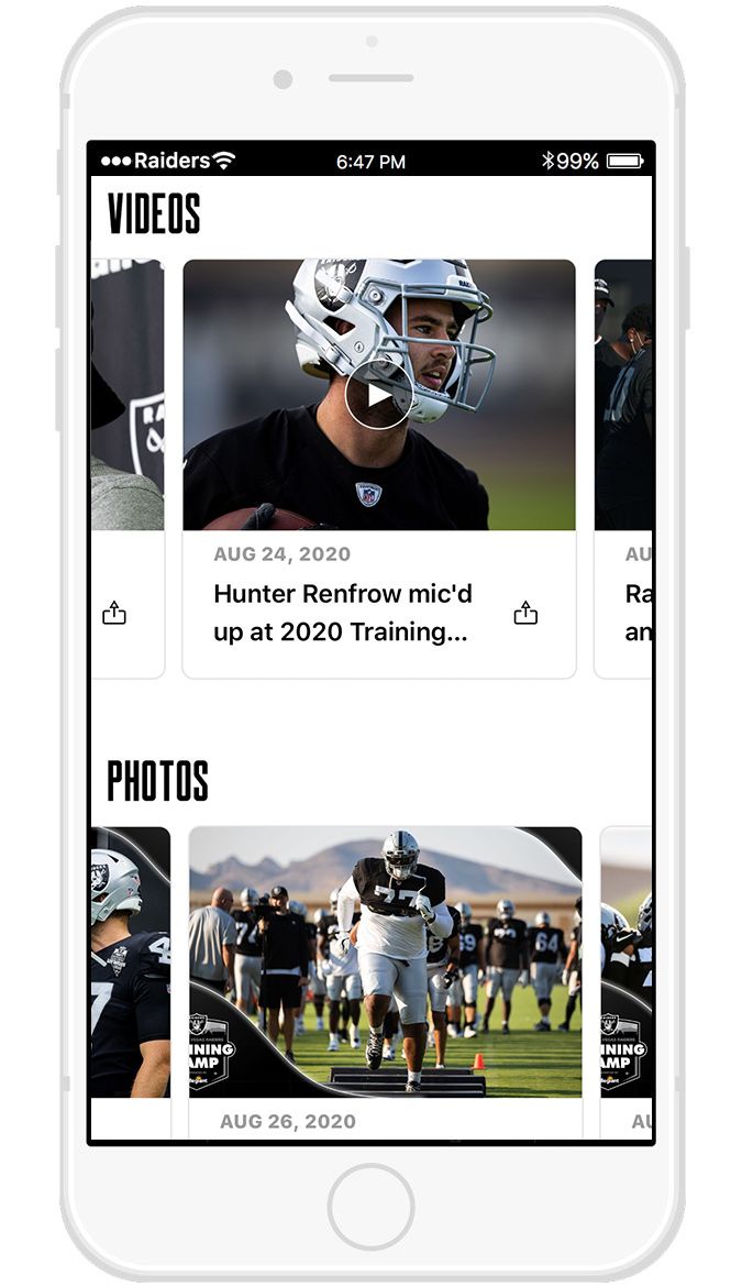 Official Mobile App, Las Vegas Raiders