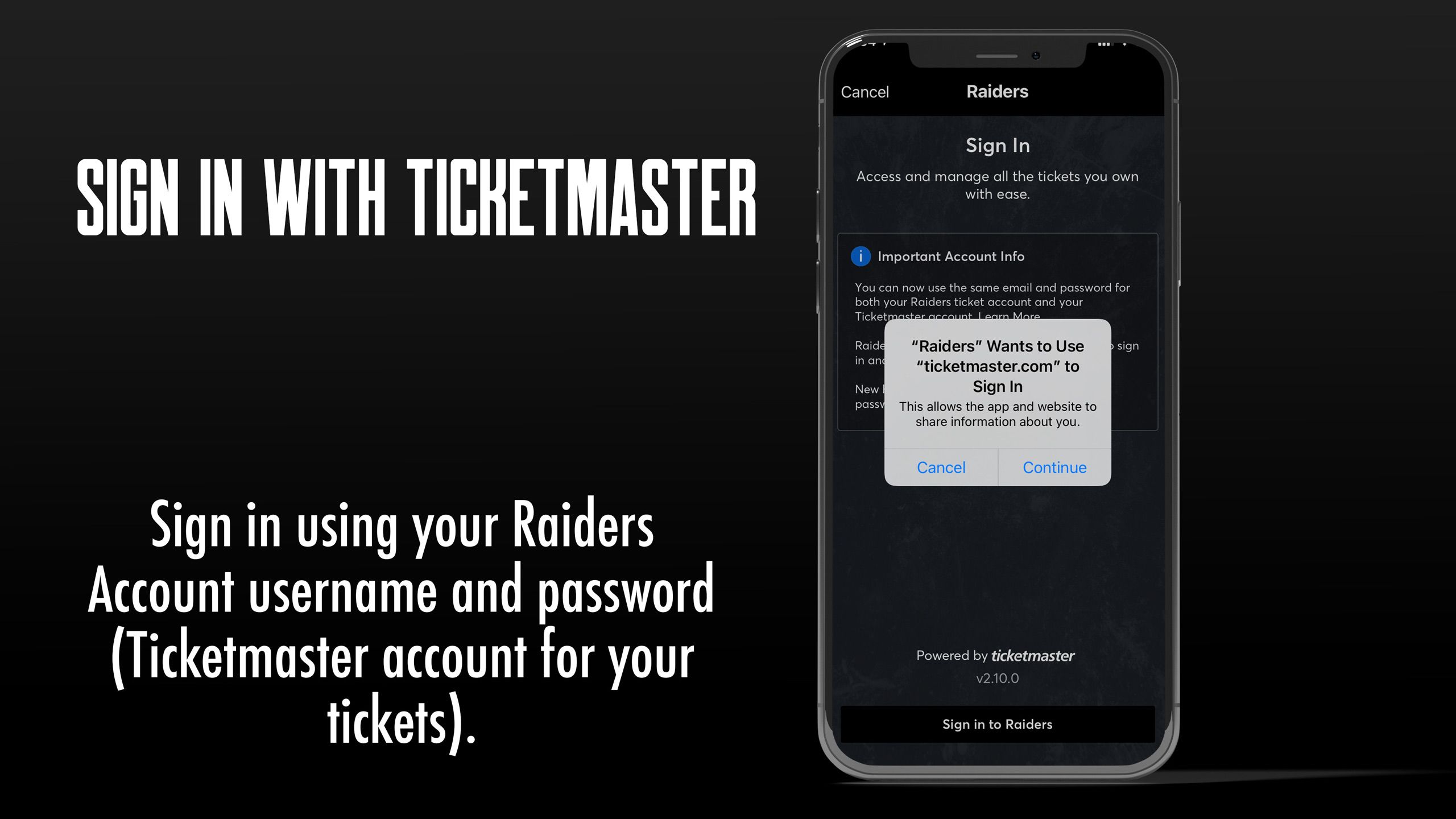 Membership Pass Step-by-Step Guide, Las Vegas Raiders