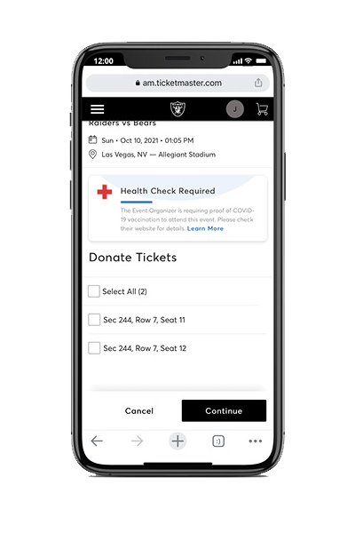 Donate Tickets to the Raiders Foundation