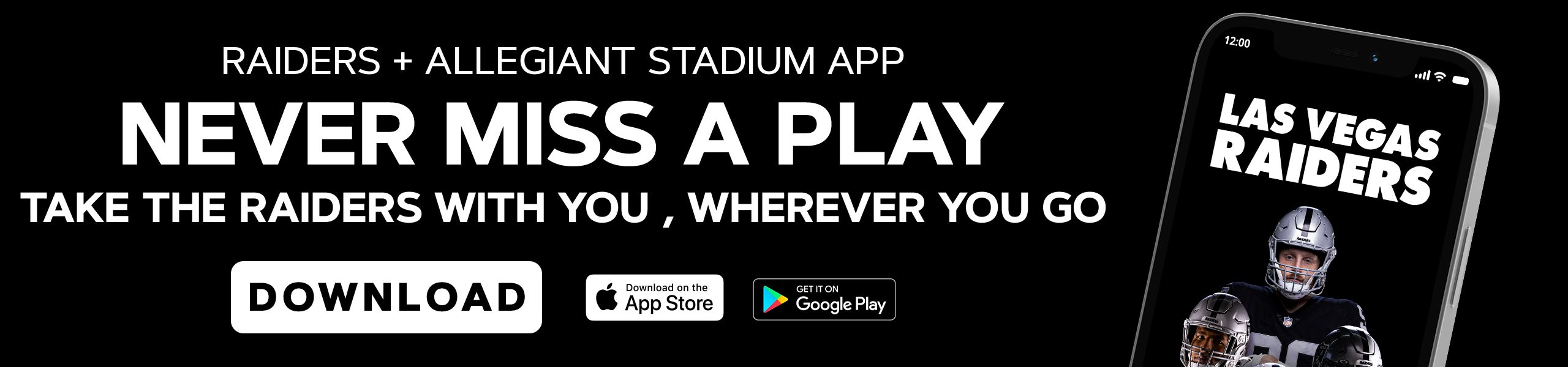 Download the Free Raiders + Allegiant Stadium App