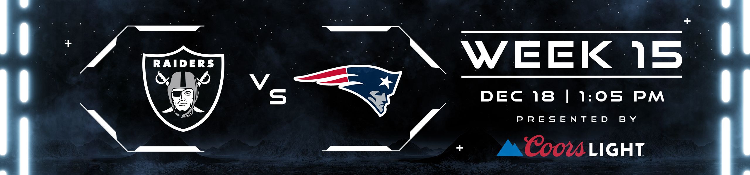Week 15: Raiders vs. Patriots 12/18 at 1:05pm