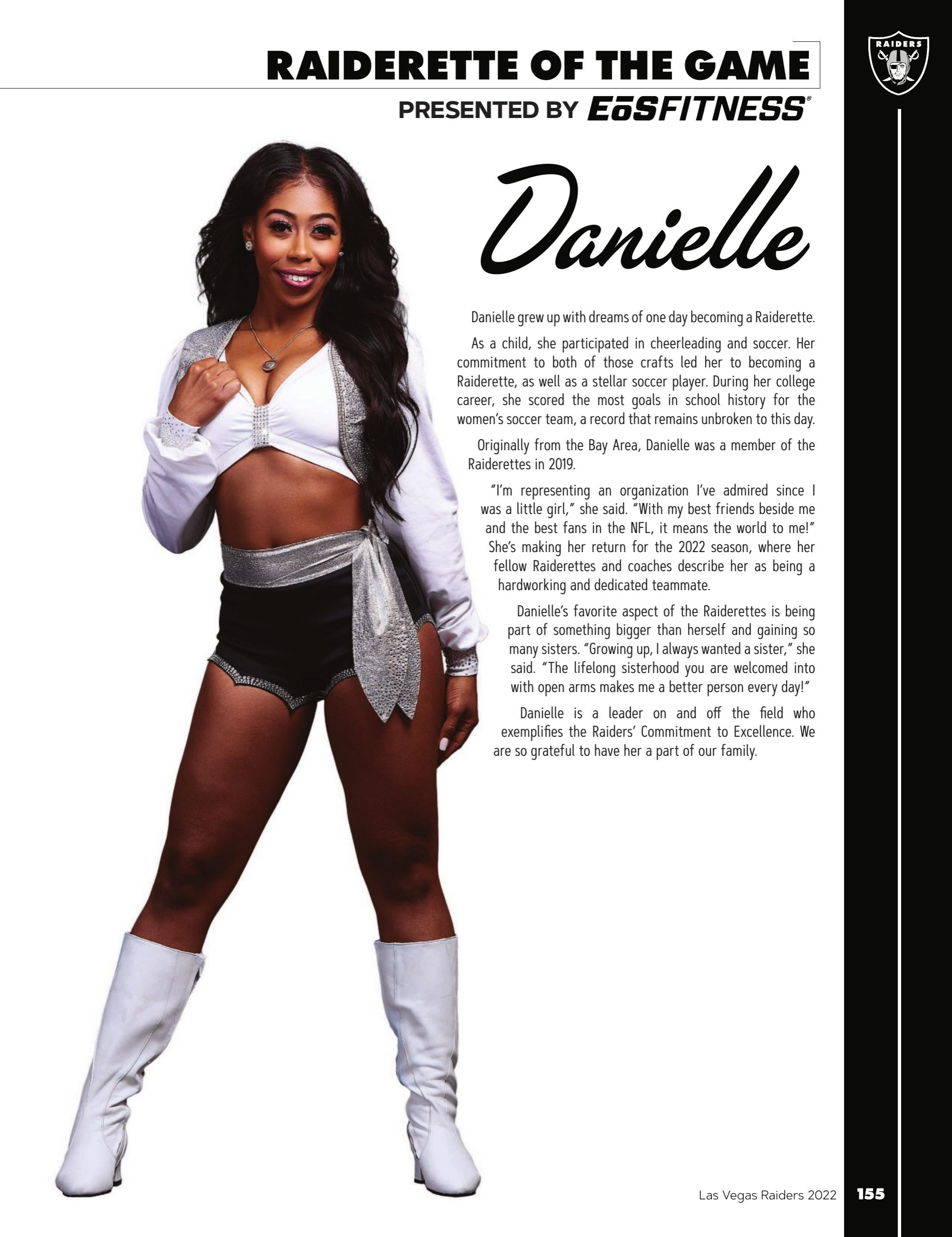 Raiderettes Roster, Las Vegas Raiders