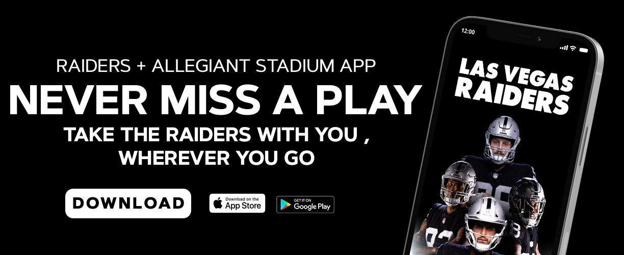 Download the free Raiders + Allegiant Stadium Mobile App