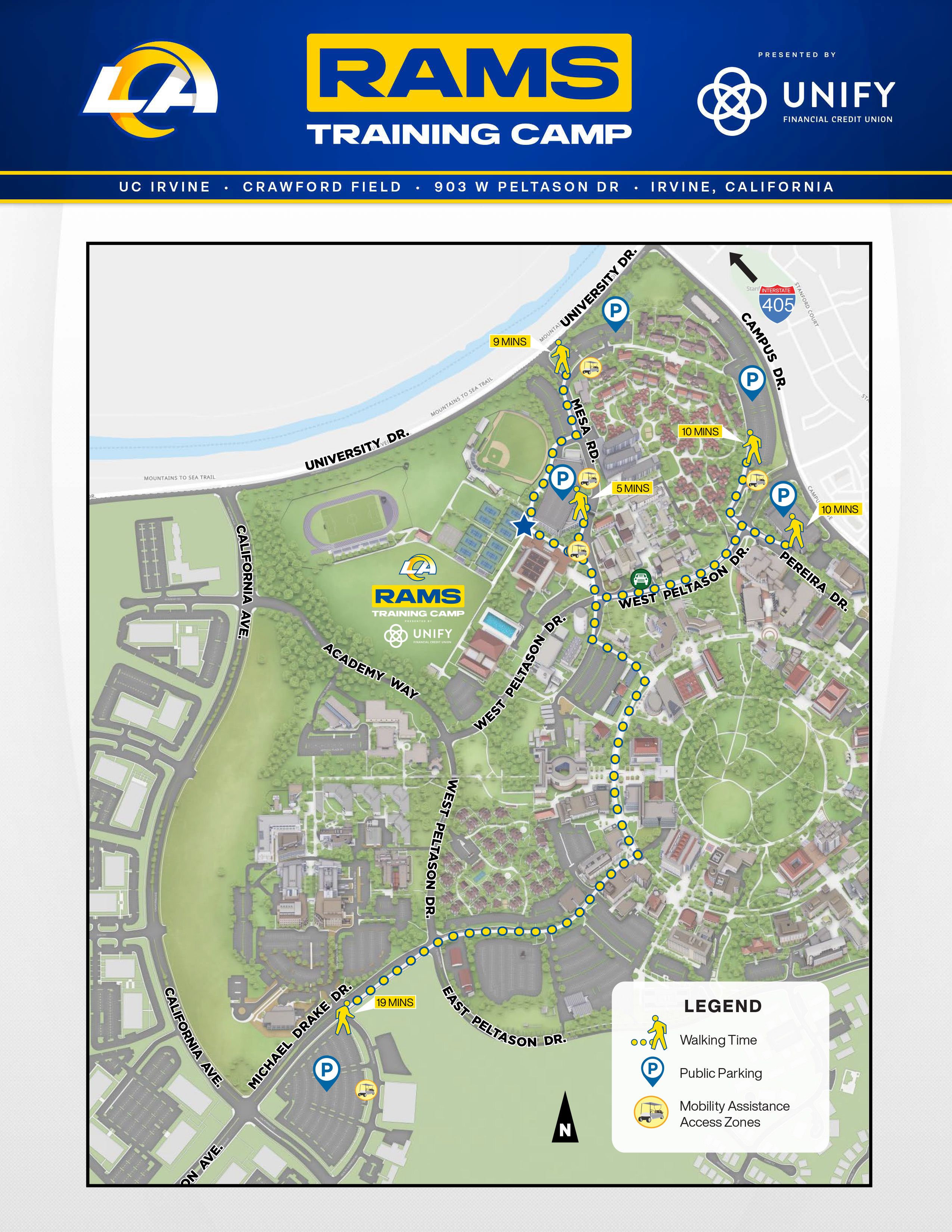 Training Camp Parking Map
