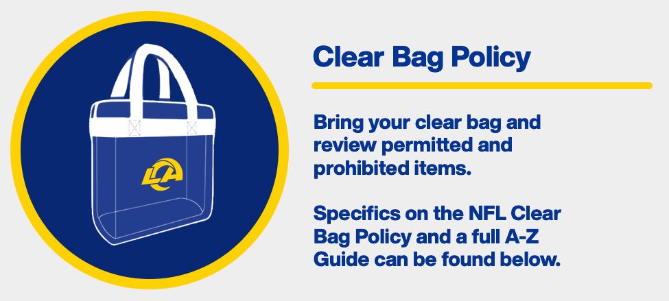 Gameday, Updated Clear Bag Policy