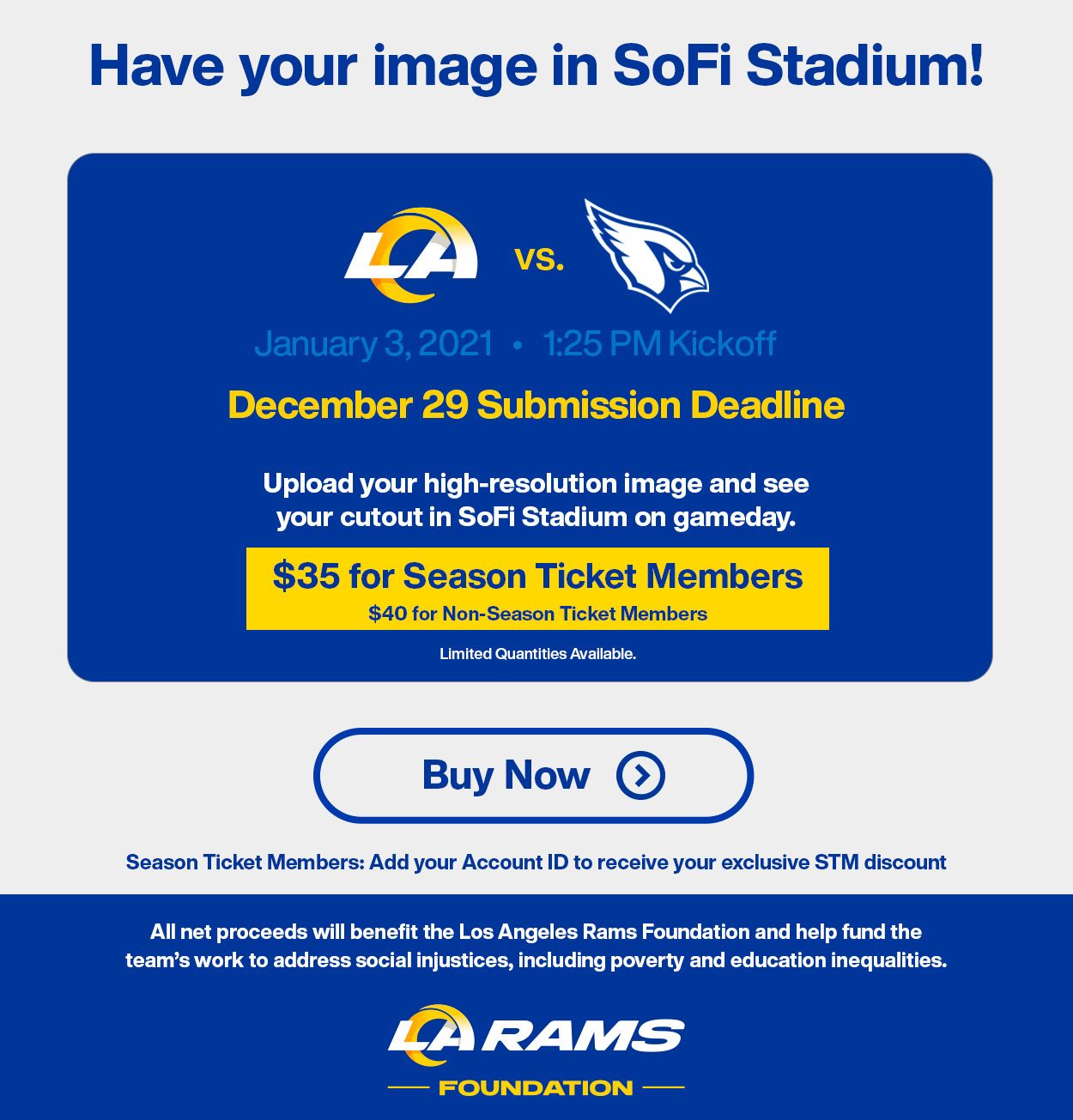 Los Angeles Rams Gift Vouchers  Gift vouchers, First birthday pictures,  Game tickets