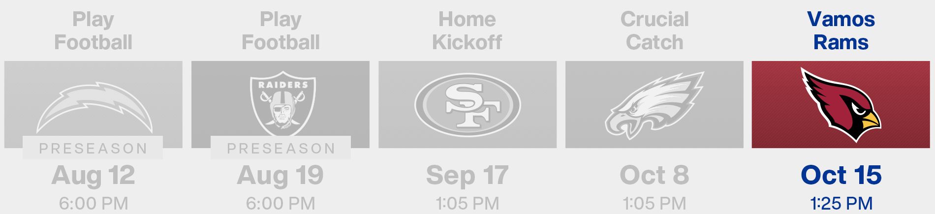 Rams Single Game Tickets  Los Angeles Rams 