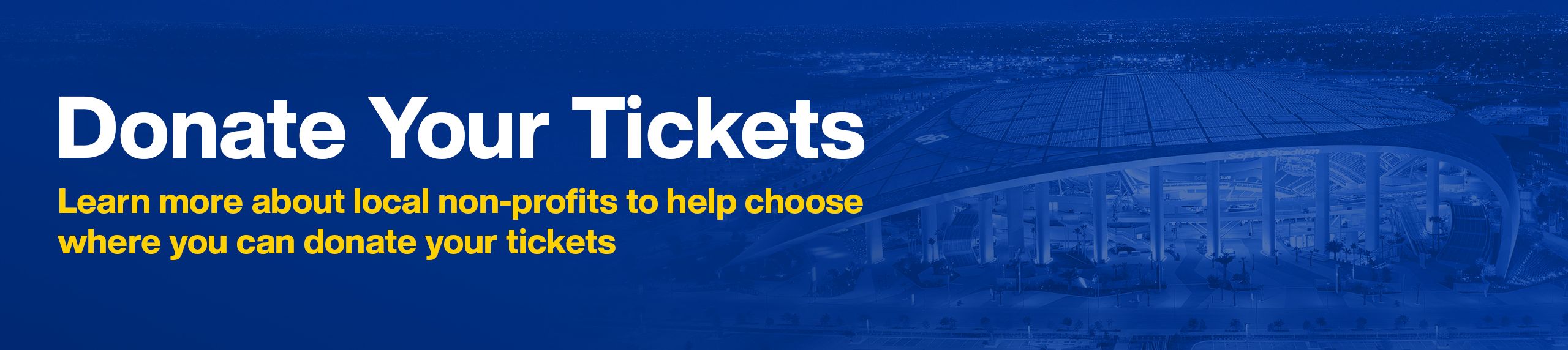 Los Angeles Rams launch 'Rams House for the Holidays' to encourage Season  Ticket Members to donate tickets to deserving organizations