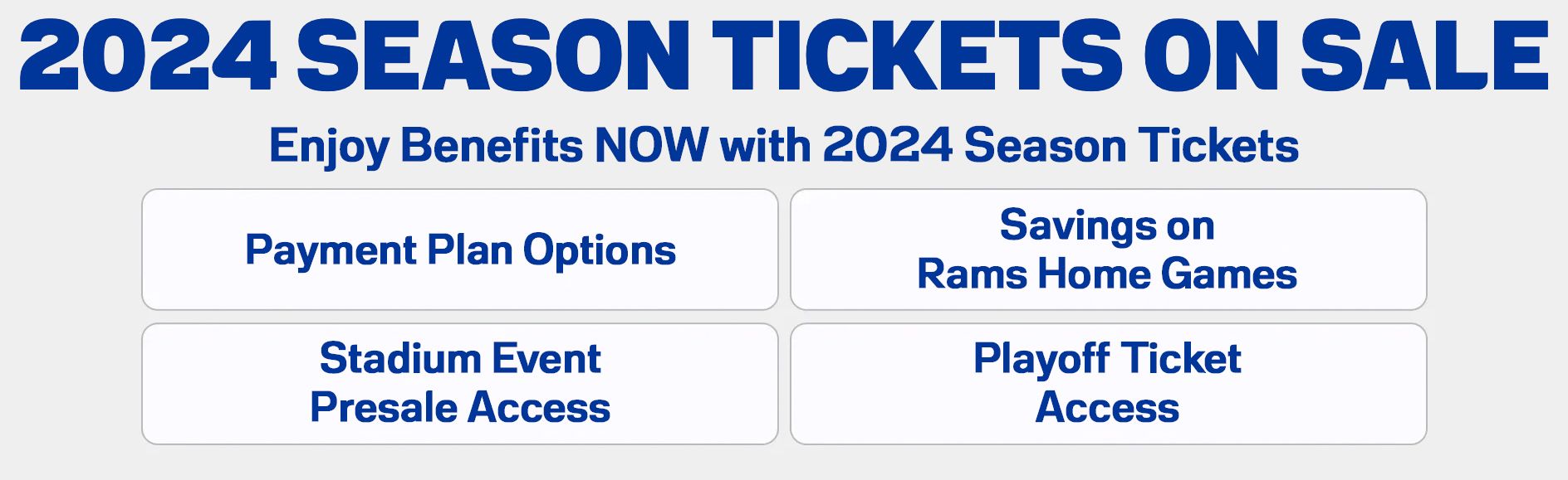 SEASON TICKET SALES FOR THE GROUP STAGE HAVE STARTED! 