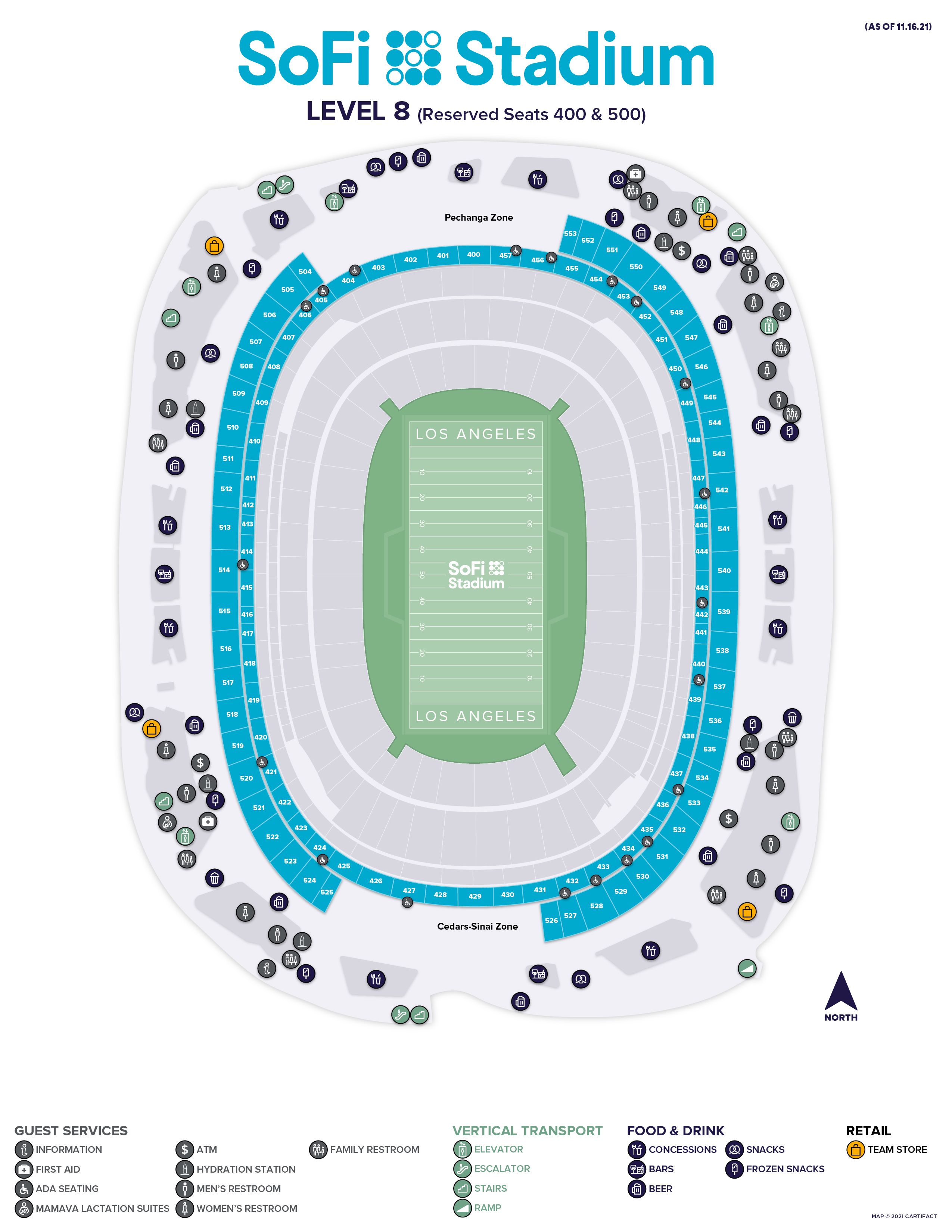 SoFi Stadium Seating Chart + Rows, Seats and Club Seats