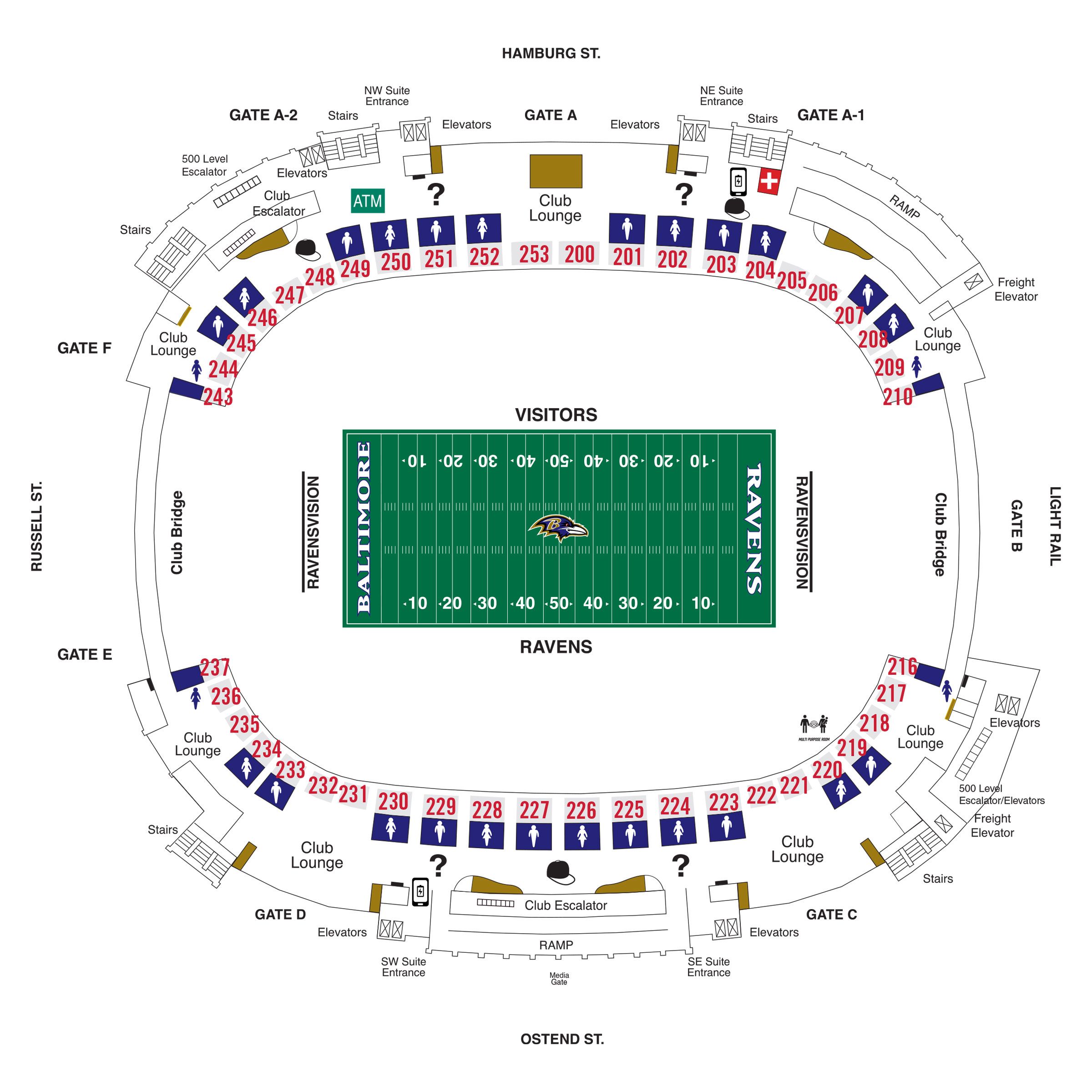 M&T Bank Stadium Diagrams  Baltimore Ravens –