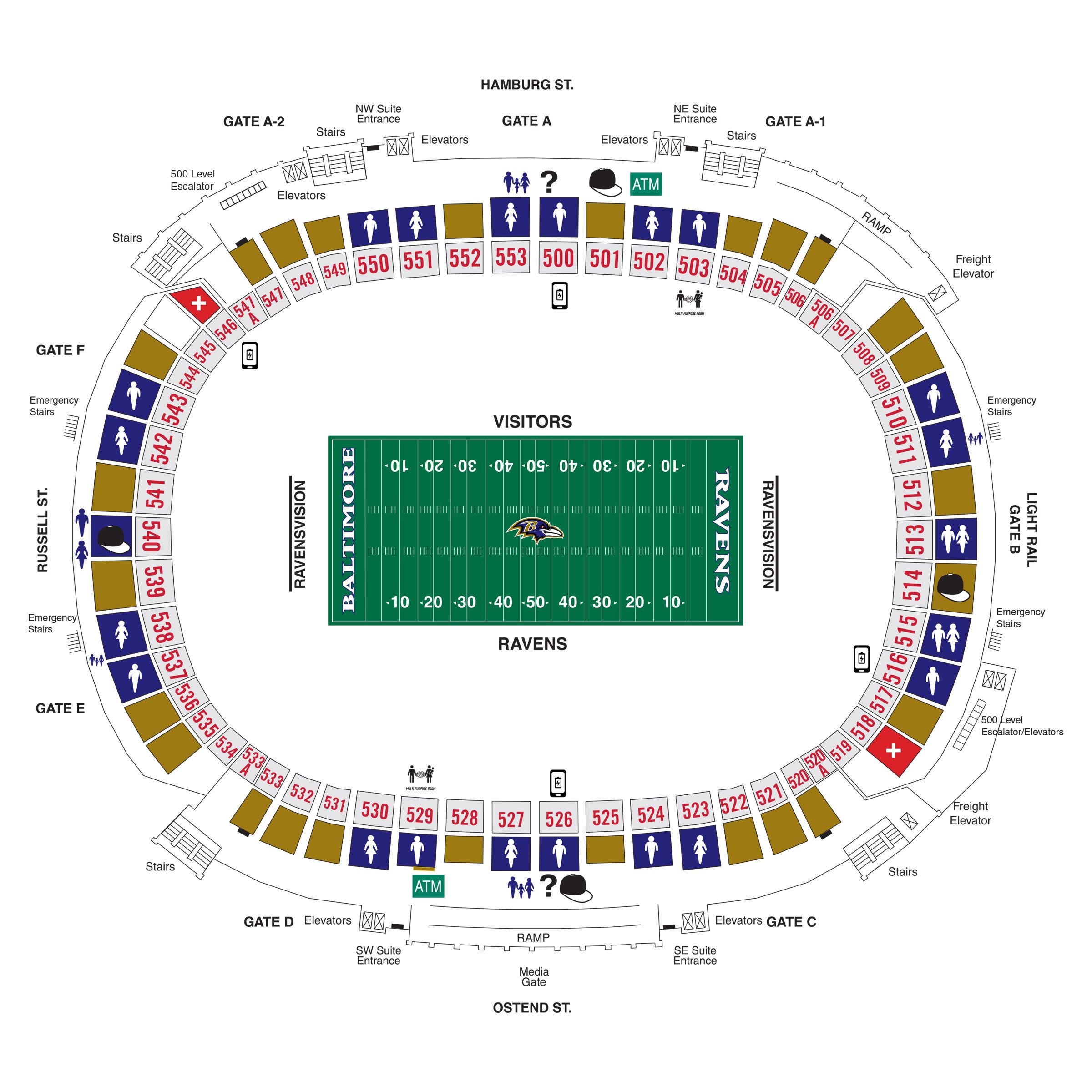 NFL Stadium Seating Charts, Stadiums of Pro Football