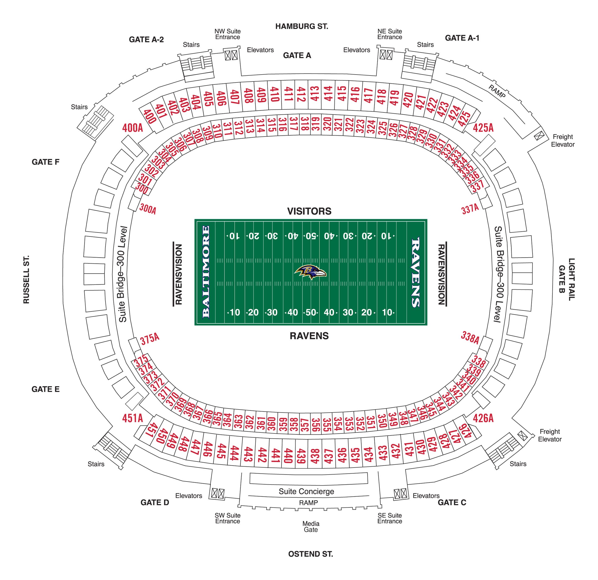 M&T Bank Stadium Diagrams | Baltimore Ravens – baltimoreravens.com