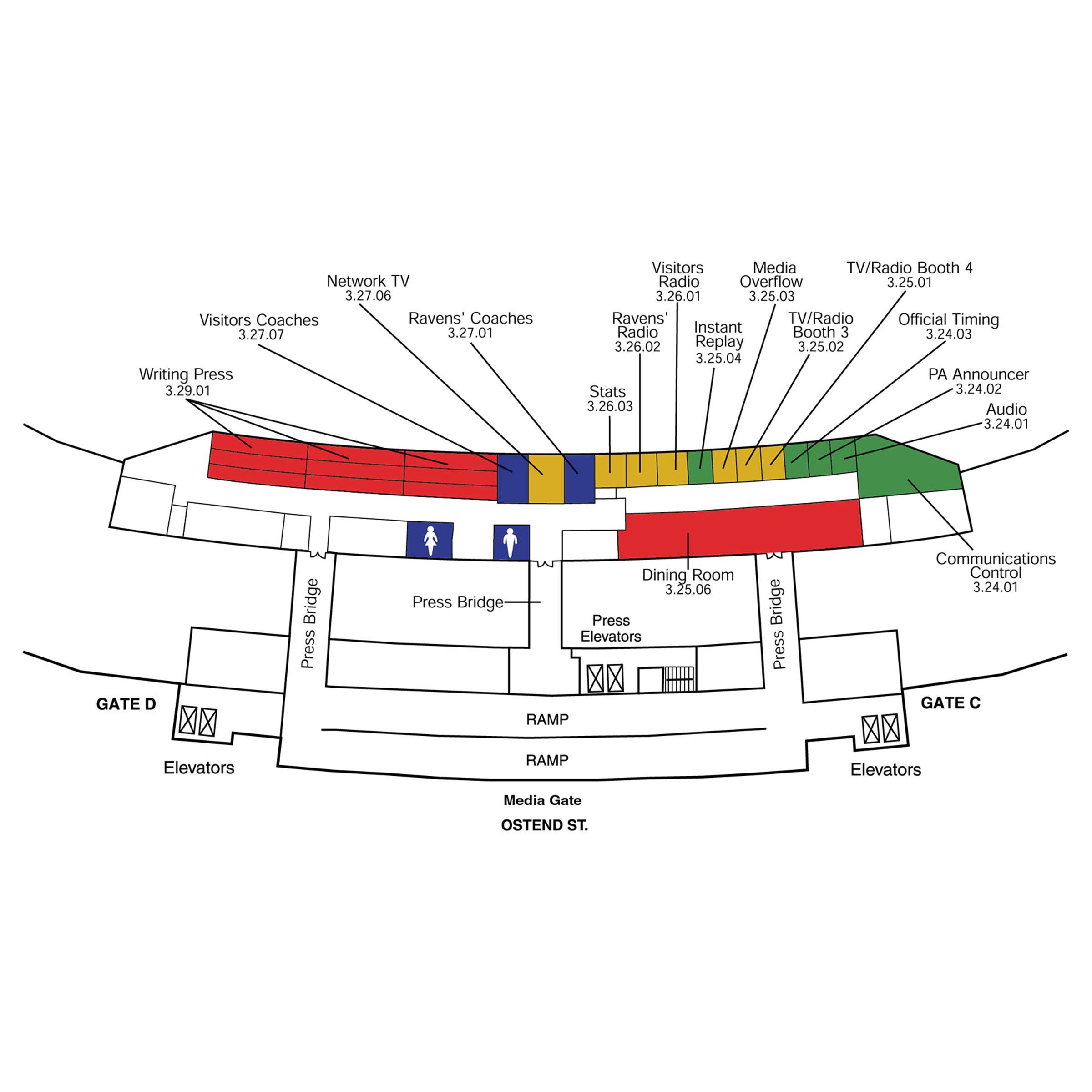 M&T Bank Stadium Diagrams  Baltimore Ravens –