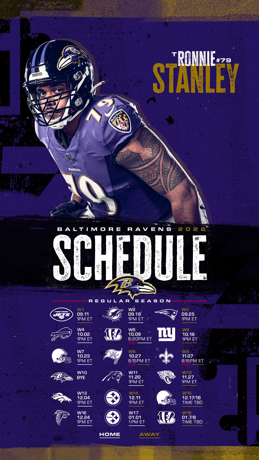 Lids Baltimore Ravens 2023 12 x 12 Team Wall Calendar