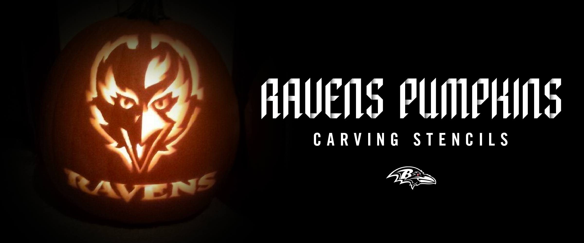 Ravens Halloween Pumpkin Carving Stencils  Baltimore Ravens –