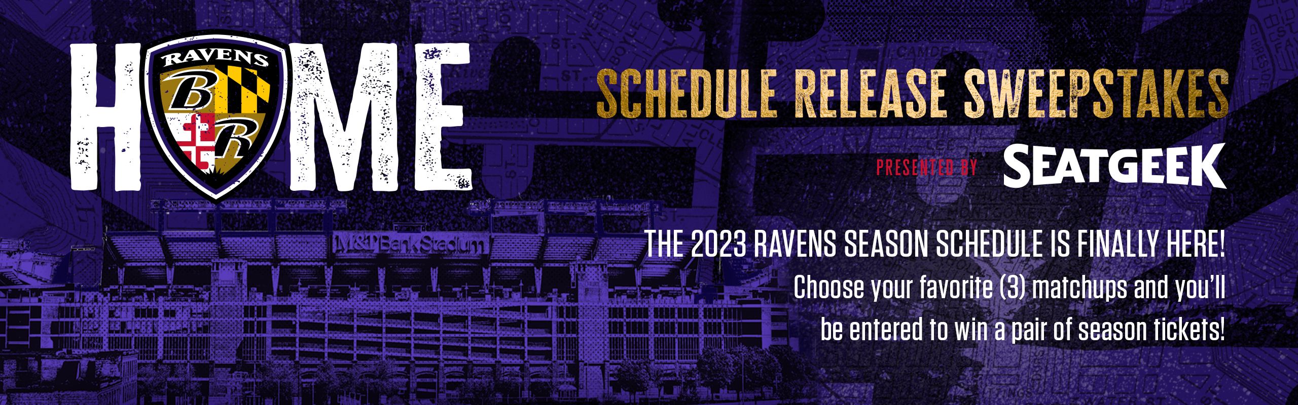 Ravens Schedule Release Sweepstakes  Baltimore Ravens –