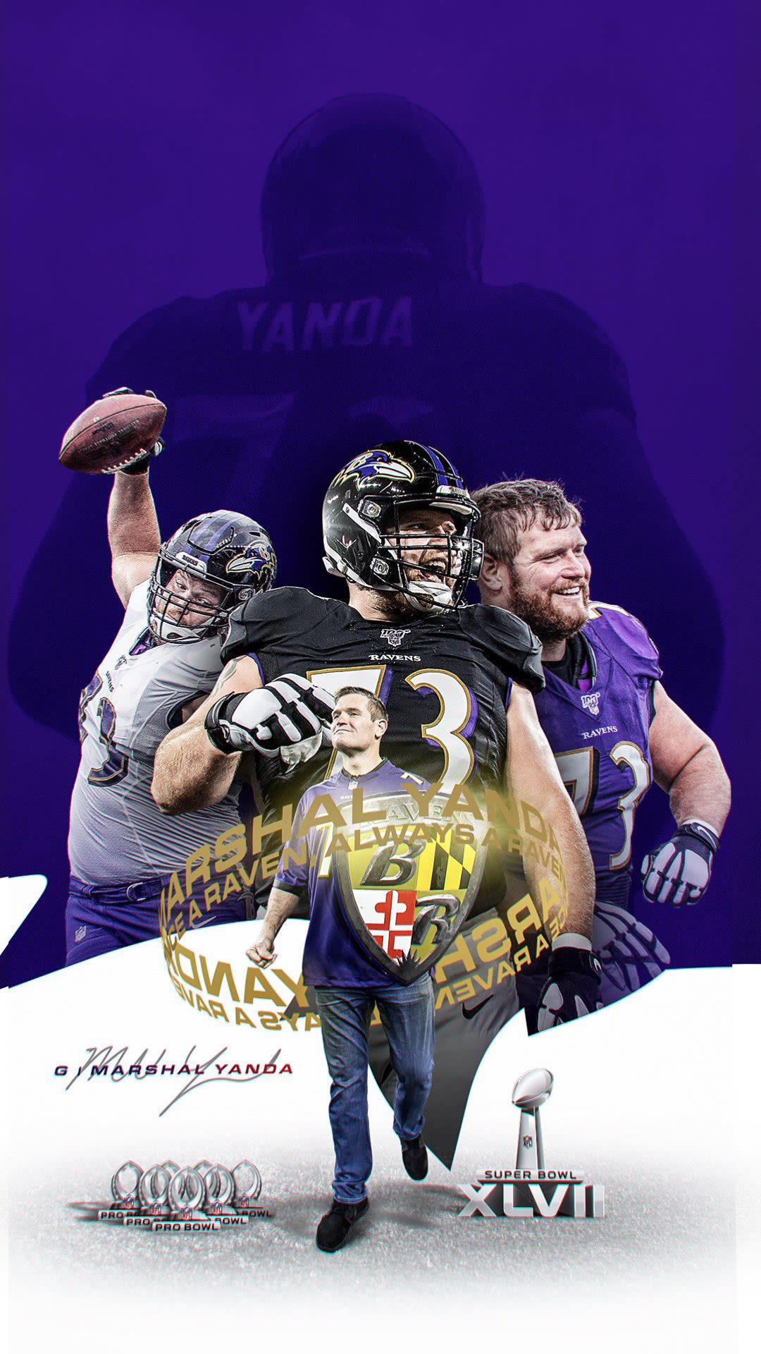 Download Baltimore Ravens Pro Bowlers Iphone Wallpaper