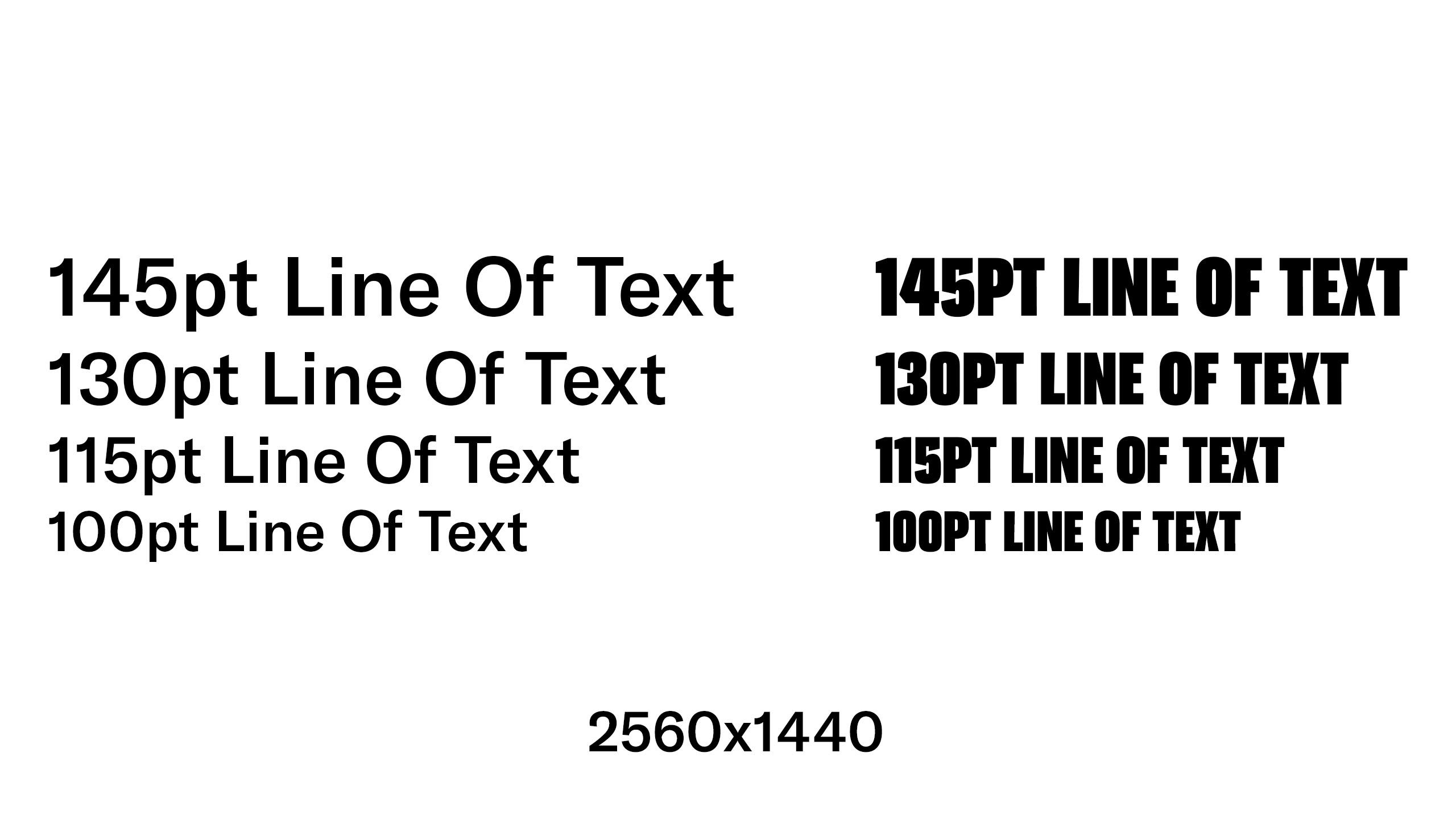Font Size TestsStandard Promo - Landscape